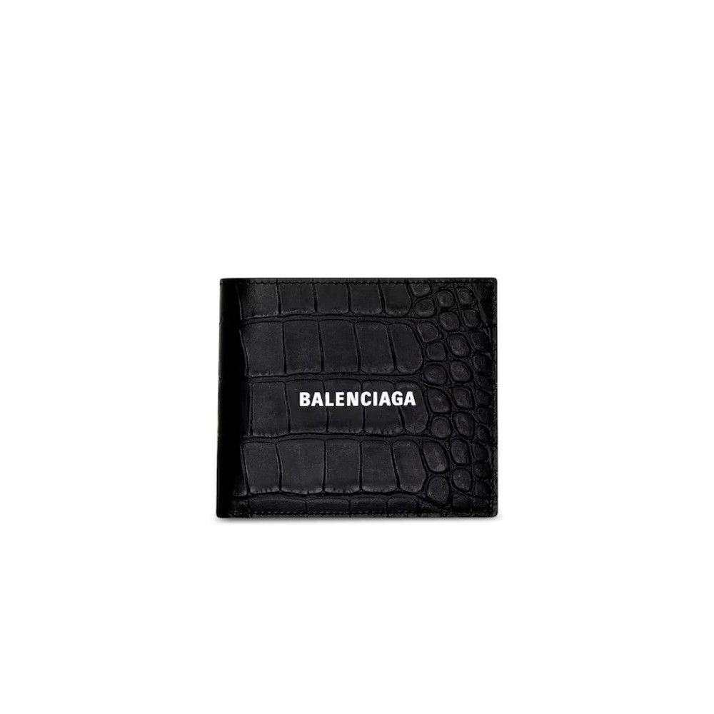 Balenciaga Signature Square Folded Wallet BB Monogram Coated