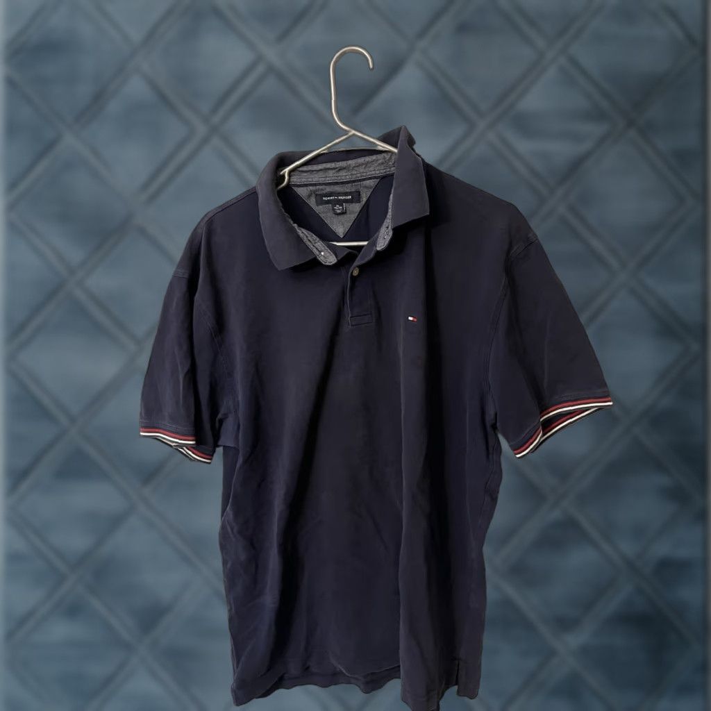 Tommy Hilfiger Tommy Hilfiger Men's Short Sleeve Polo Shirt XL Navy Blue Polo Size US XL / EU 56 / 4 - 1 Thumbnail