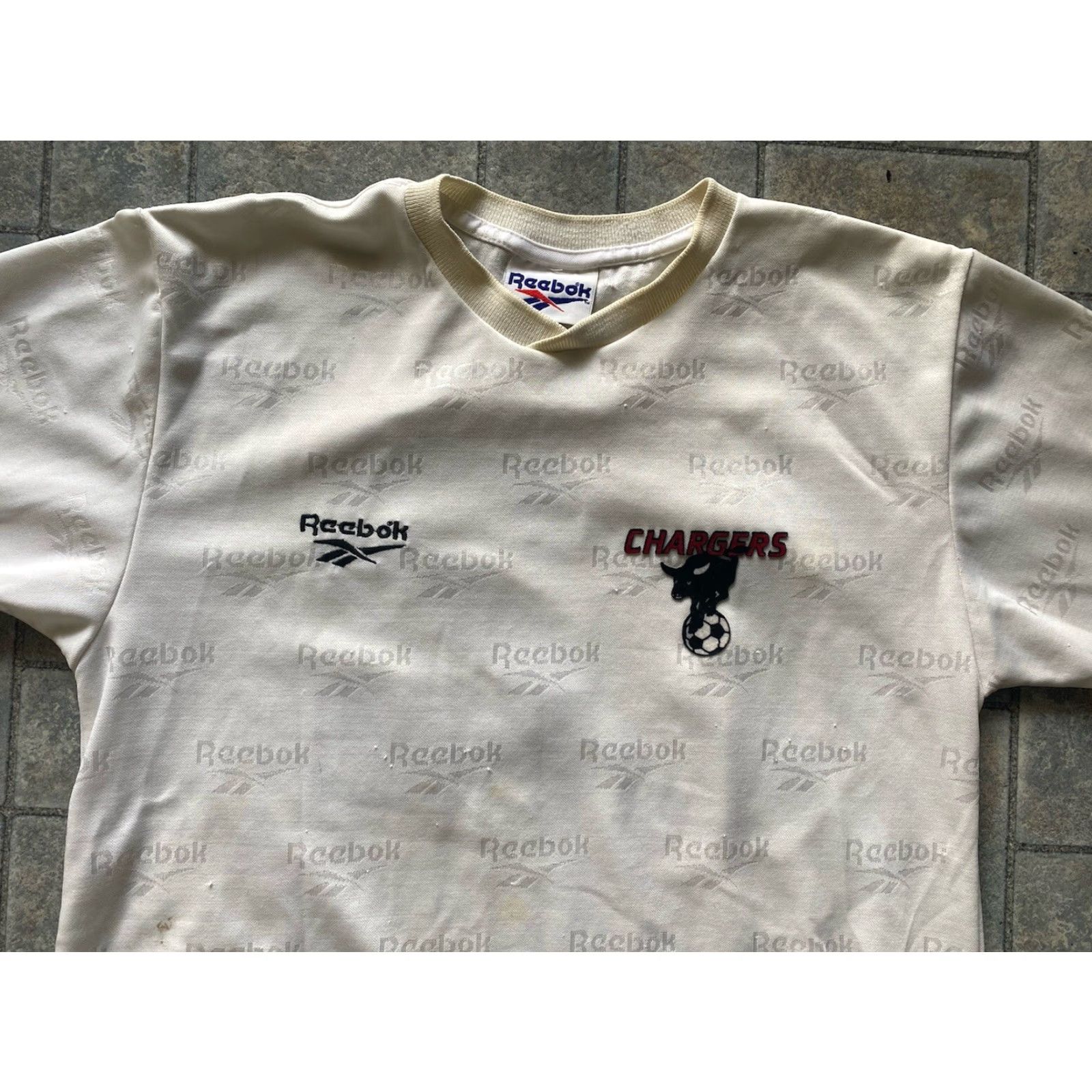 Reebok VINTAGE Reebok Soccer Chargers Jersey Shirt Men’s Size S White USA Size US S / EU 44-46 / 1 - 6 Thumbnail