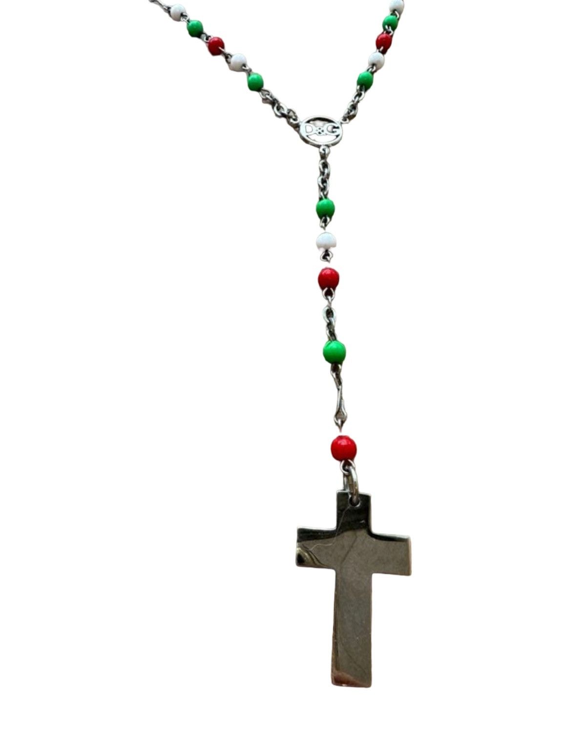 Dolce & Gabbana Multi Color Cross Rosary Chain Necklace Size ONE SIZE - 2 Thumbnail