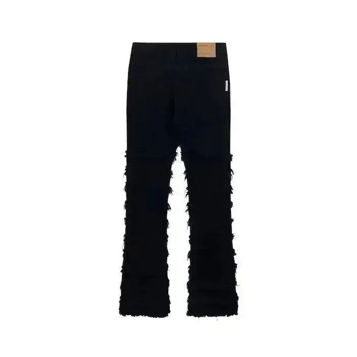 Japanese Brand Black Stacked Denim Jeans Size US 32 / EU 48 - 5 Thumbnail