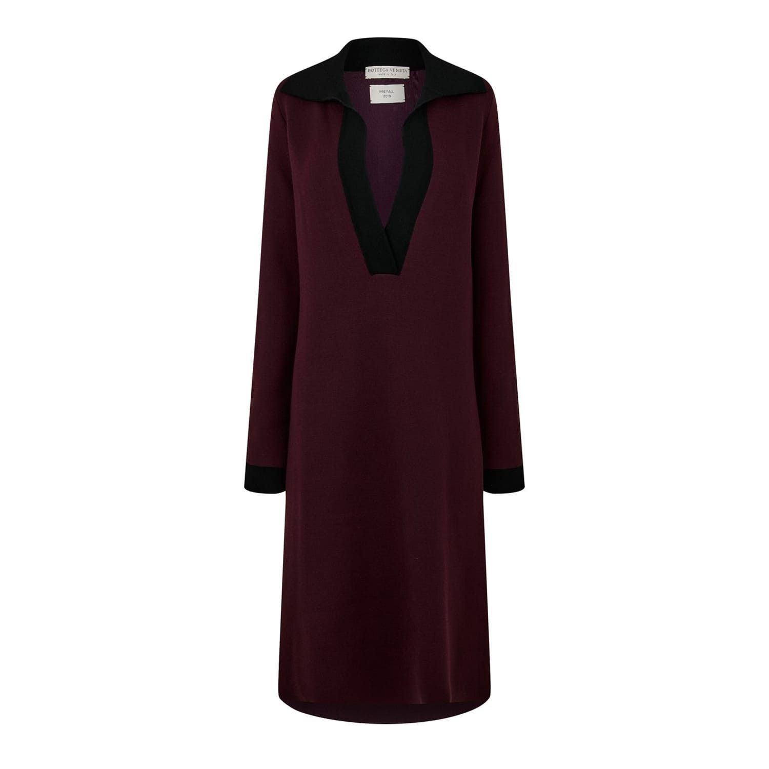 Bottega Veneta Bottega Veneta V-Neck Midi Dress in Black Size M / US 6-8 / IT 42-44 - 2 Thumbnail