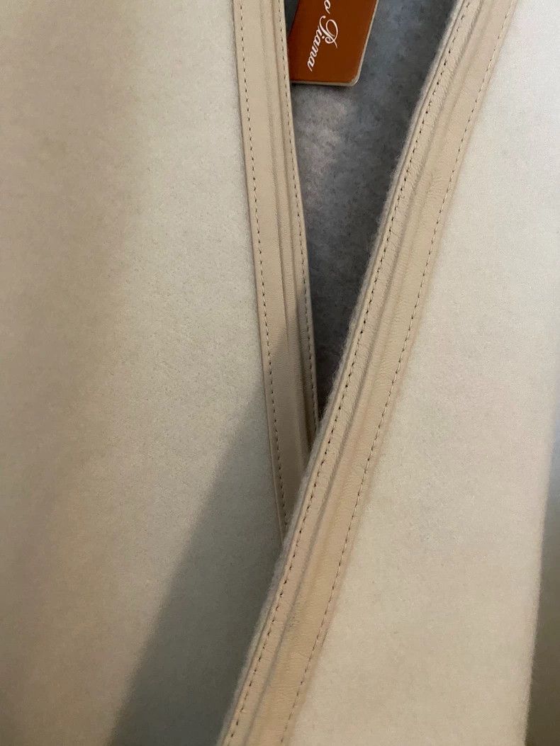 Loro Piana LORO PIANA Shawl cloak, can be used as a coat, oatmeal whi Size M / US 6-8 / IT 42-44 - 4 Thumbnail