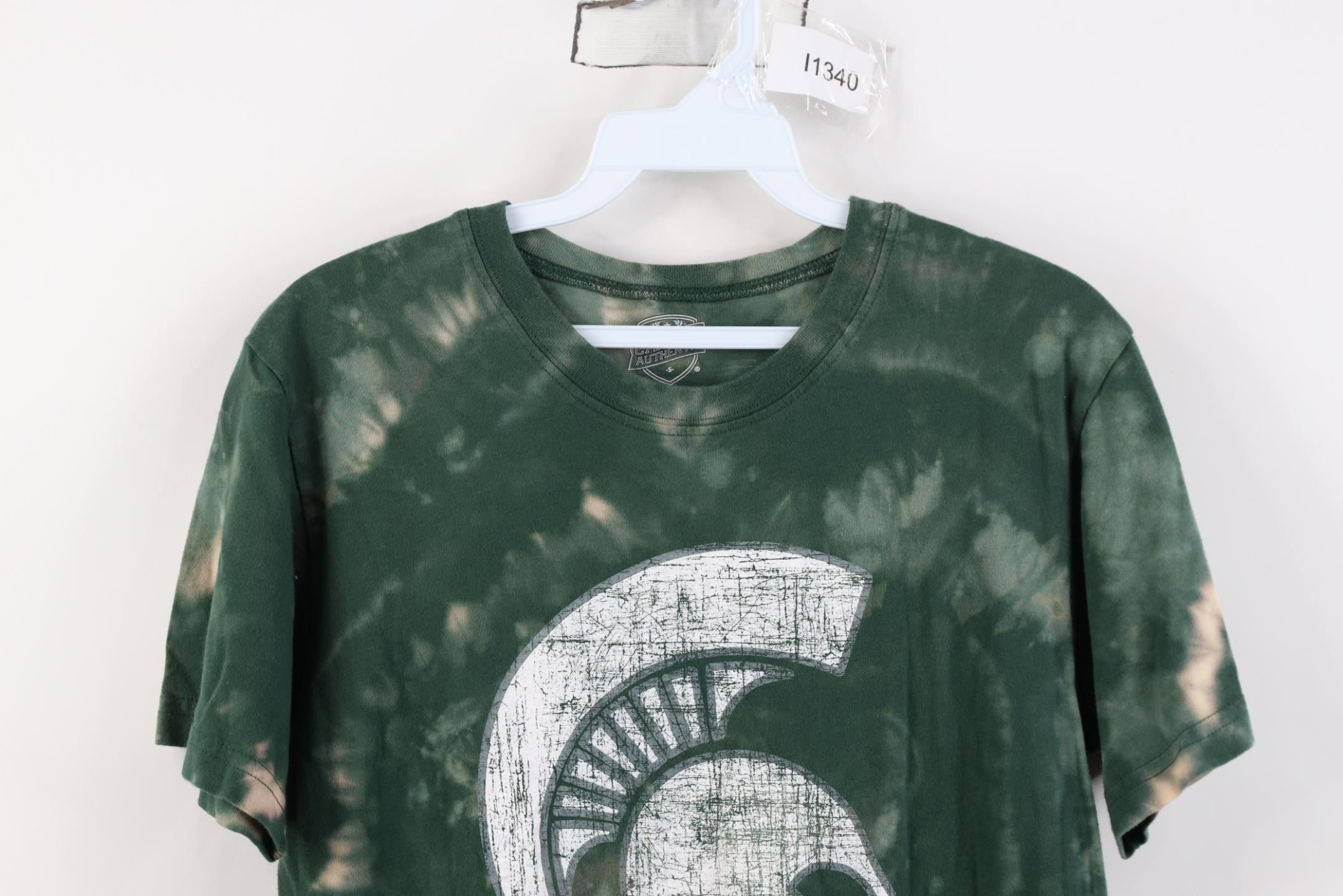 Vintage Y2K Wash Spartan Helmet Michigan State University T-Shirt Size S / US 4 / IT 40 - 2 Thumbnail
