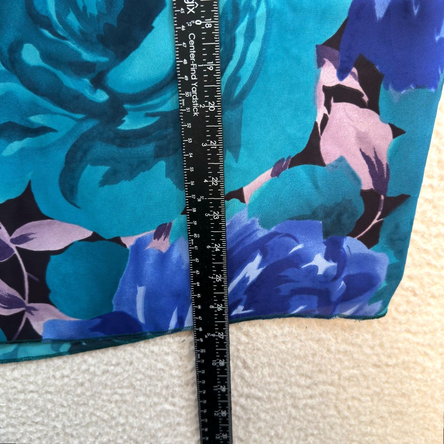 Vintage VINTAGE 90s Plus Size Midi Skirt 1X Blue Rose Floral USA Michael K & Company Size 40" / US 18 - 5 Thumbnail