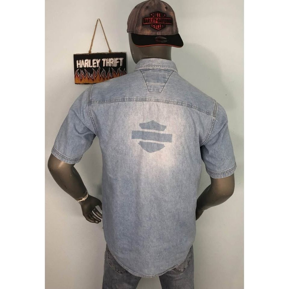 Harley Davidson Harley-Davidson Button Down Shirt Med Men, Embroidery Emblem Size US M / EU 48-50 / 2 - 1 Thumbnail