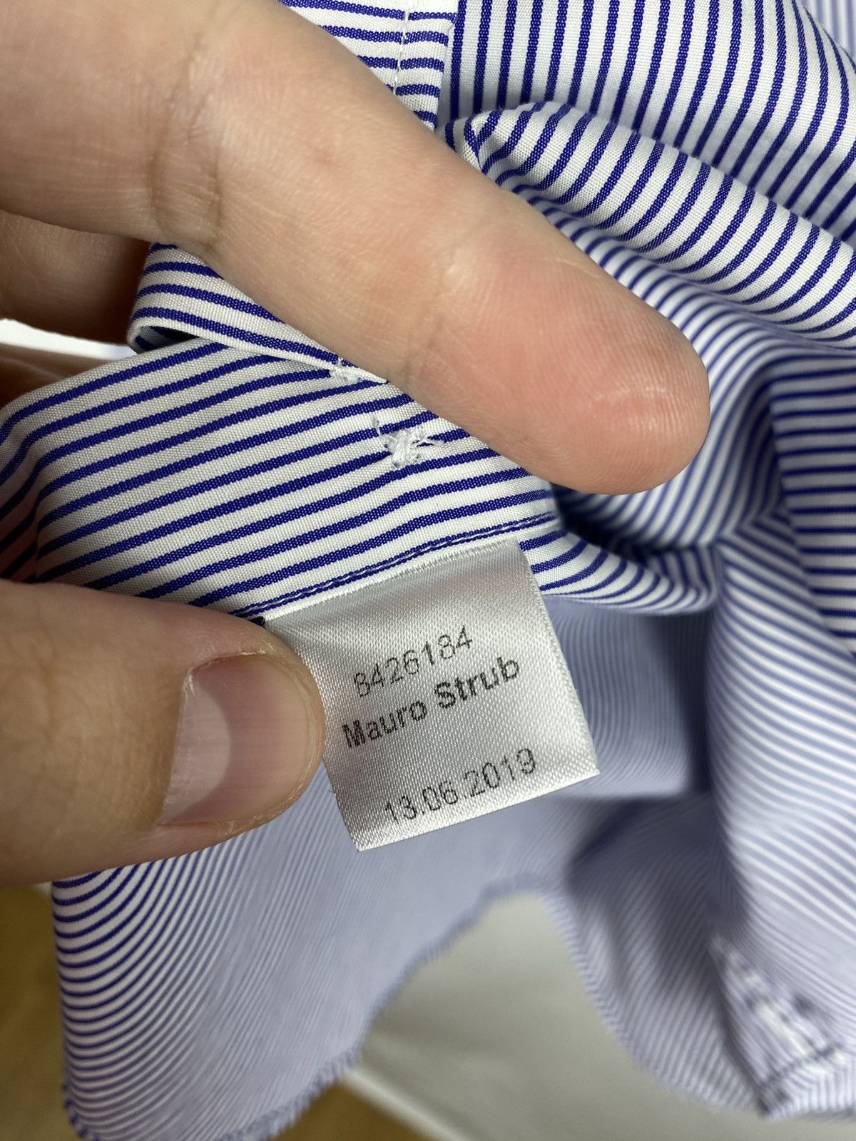 Designer Pelikamo Zurich Striped Blue Shirt Button Up size M Size US M / EU 48-50 / 2 - 8 Thumbnail