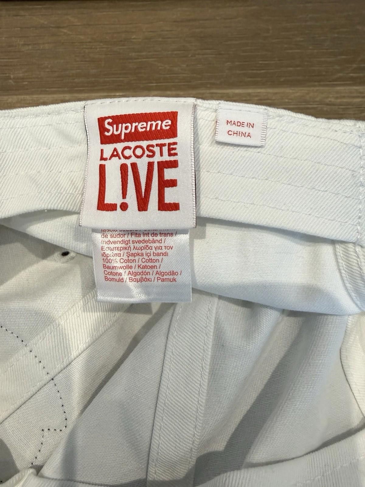 Supreme Supreme Lacoste 6-panel Hat White SS18 Size ONE SIZE - 3 Thumbnail
