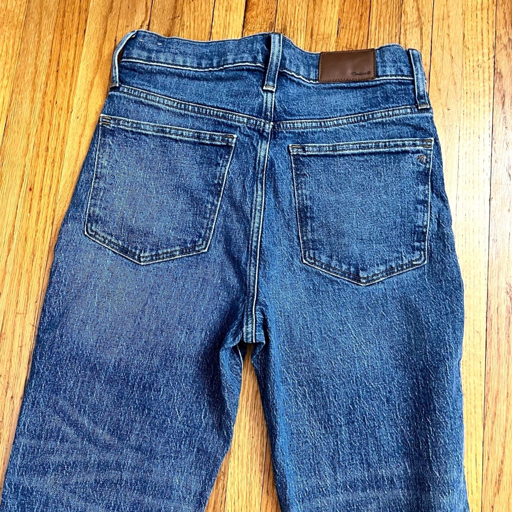 Madewell Madewell Jeans Womens 28 Regular Blue Classic Straight High Rise Whisker Crop Womens) Size 28" / US 6 / IT 42 - 4 Thumbnail