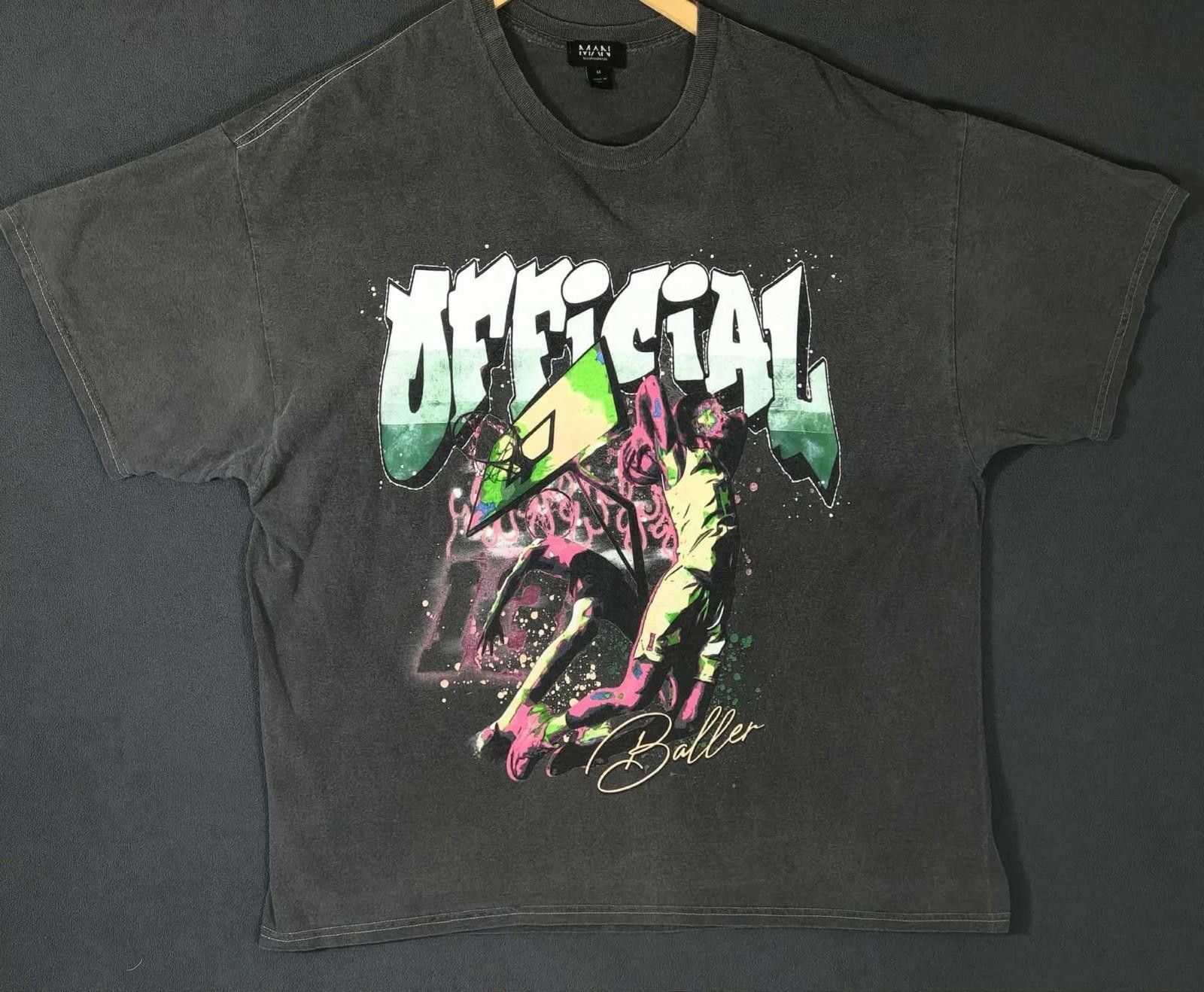 Boohoo BoohooMAN Official Baller Graphic Tee Black Size M #4 Size US M / EU 48-50 / 2 - 1 Thumbnail