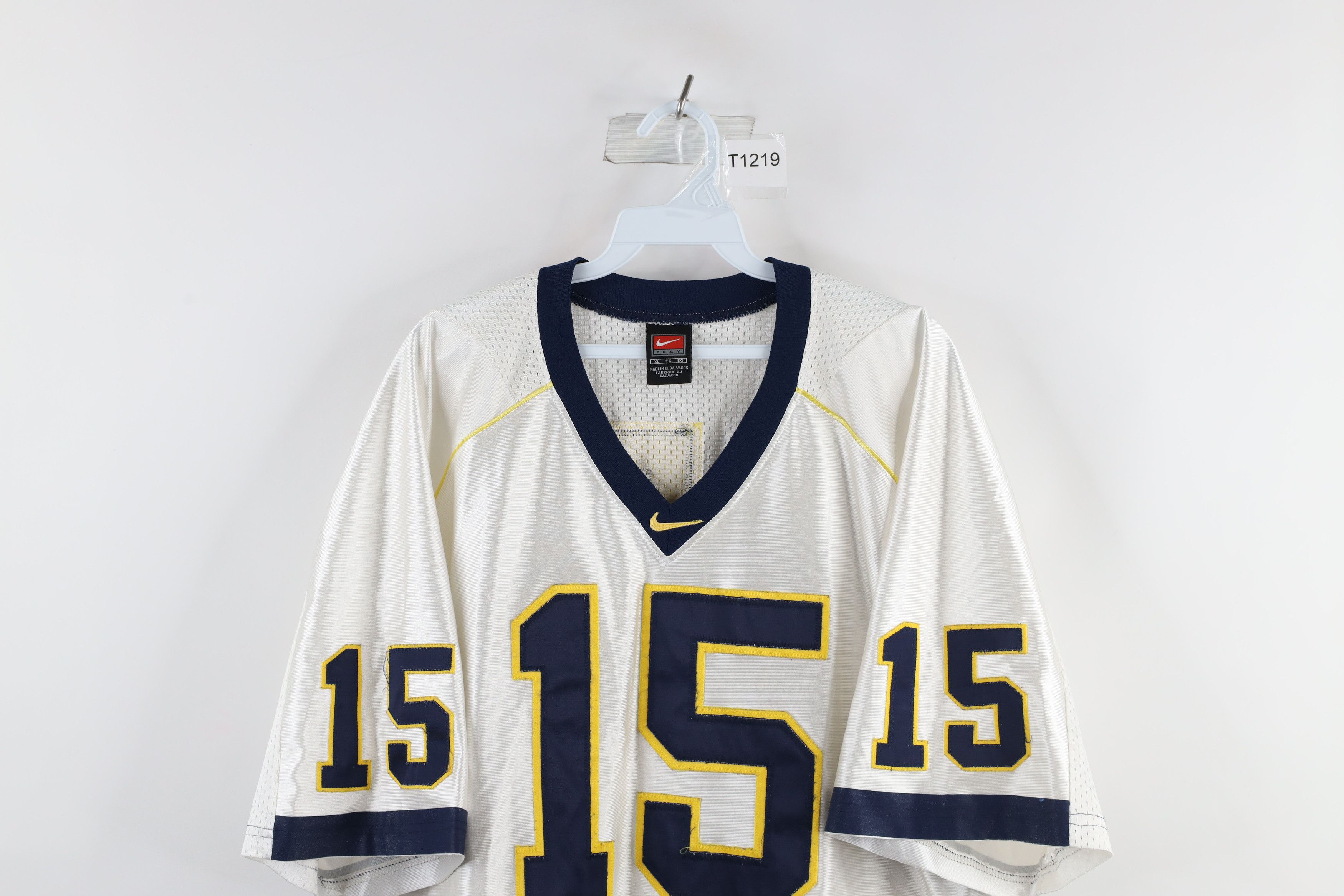 Vintage Vintage Nike Authentic University of Michigan Football #15 Size US XL / EU 56 / 4 - 2 Thumbnail