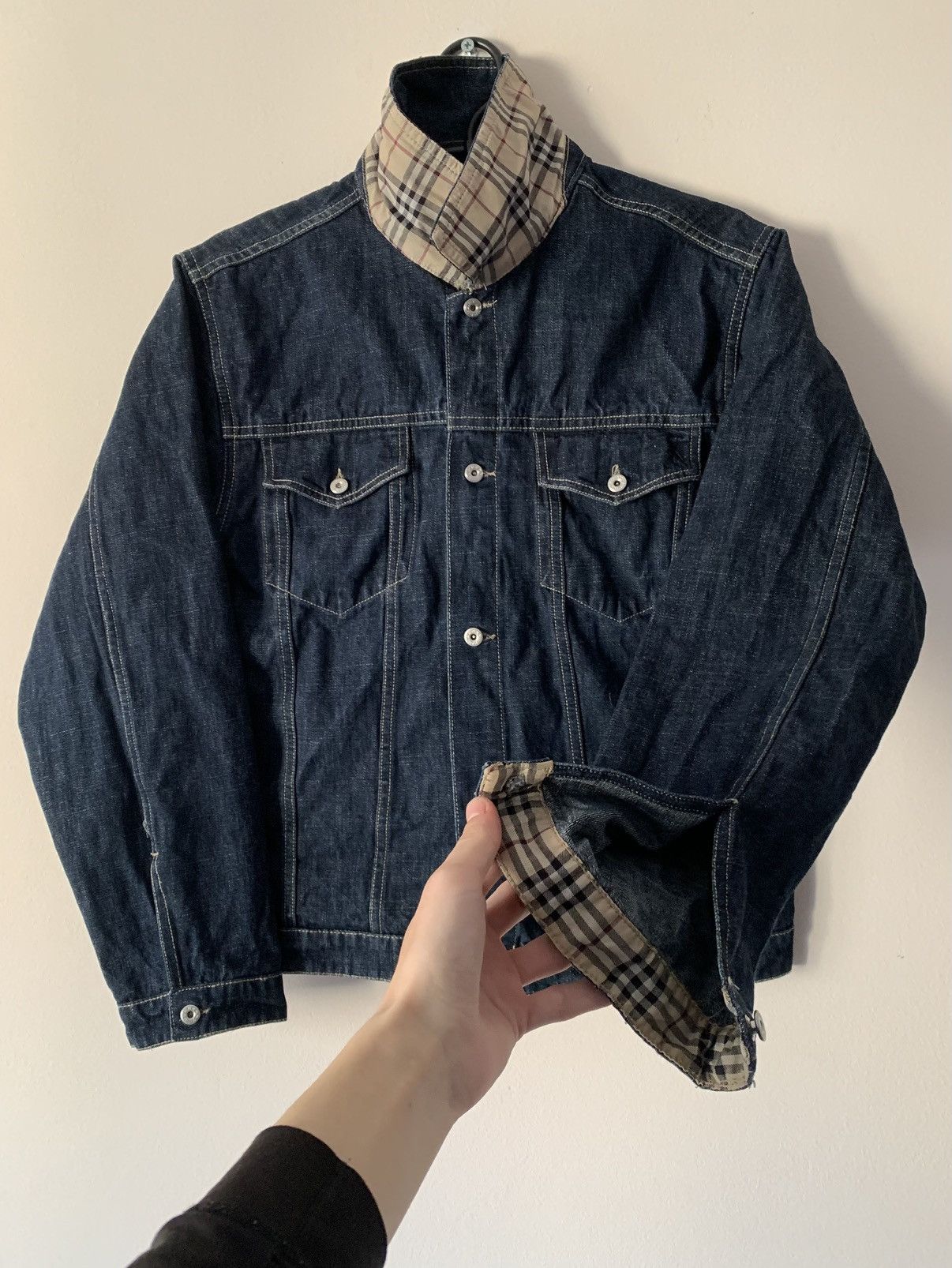 Burberry 🔥VINTAGE BURBERRY DENIM JACKET Size M / US 6-8 / IT 42-44 - 1 Thumbnail