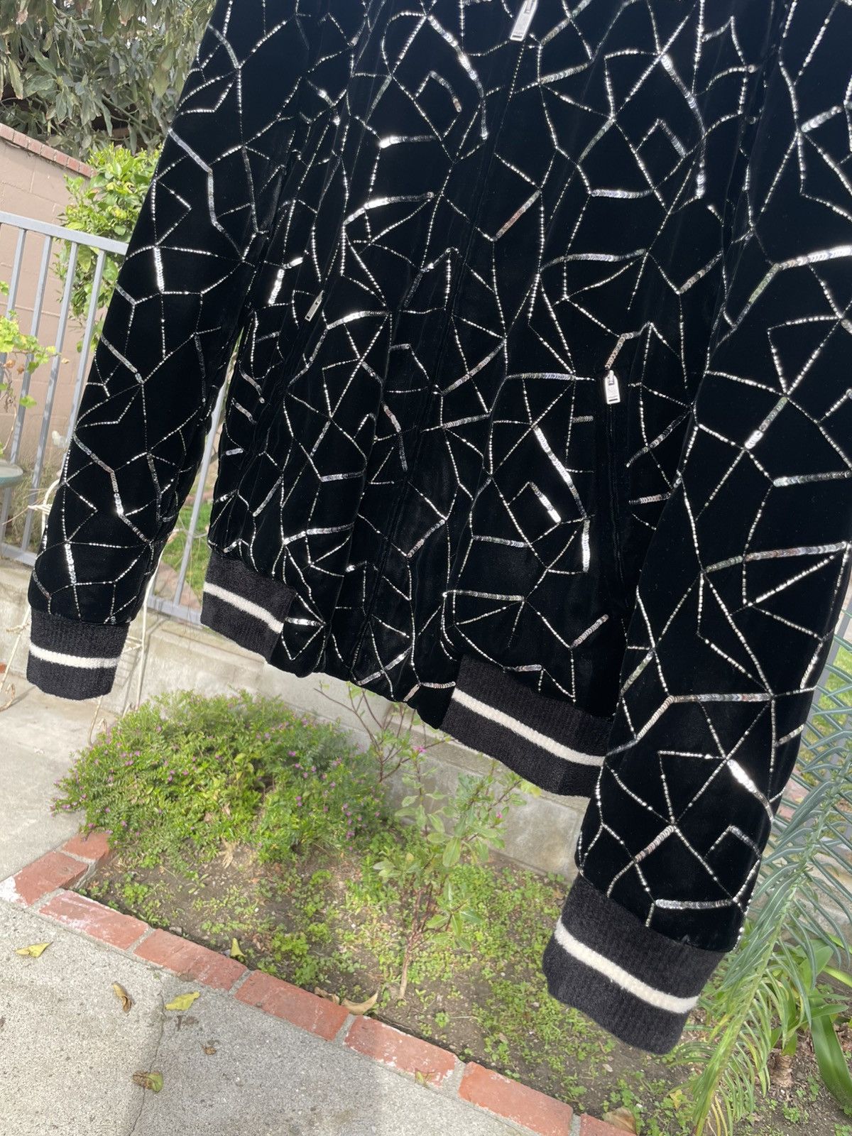 Saint Laurent Paris Saint Laurent Paris Teddy Varsity Sequin Bomber Jacket Black Size US S / EU 44-46 / 1 - 4 Thumbnail