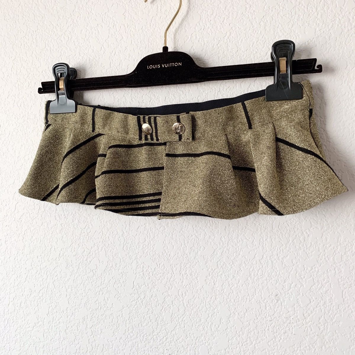 Patrizia Pepe Glitter skirt with peplum belt Italy barbiecore Y2K Size 26" / US 2 / IT 38 - 6 Thumbnail