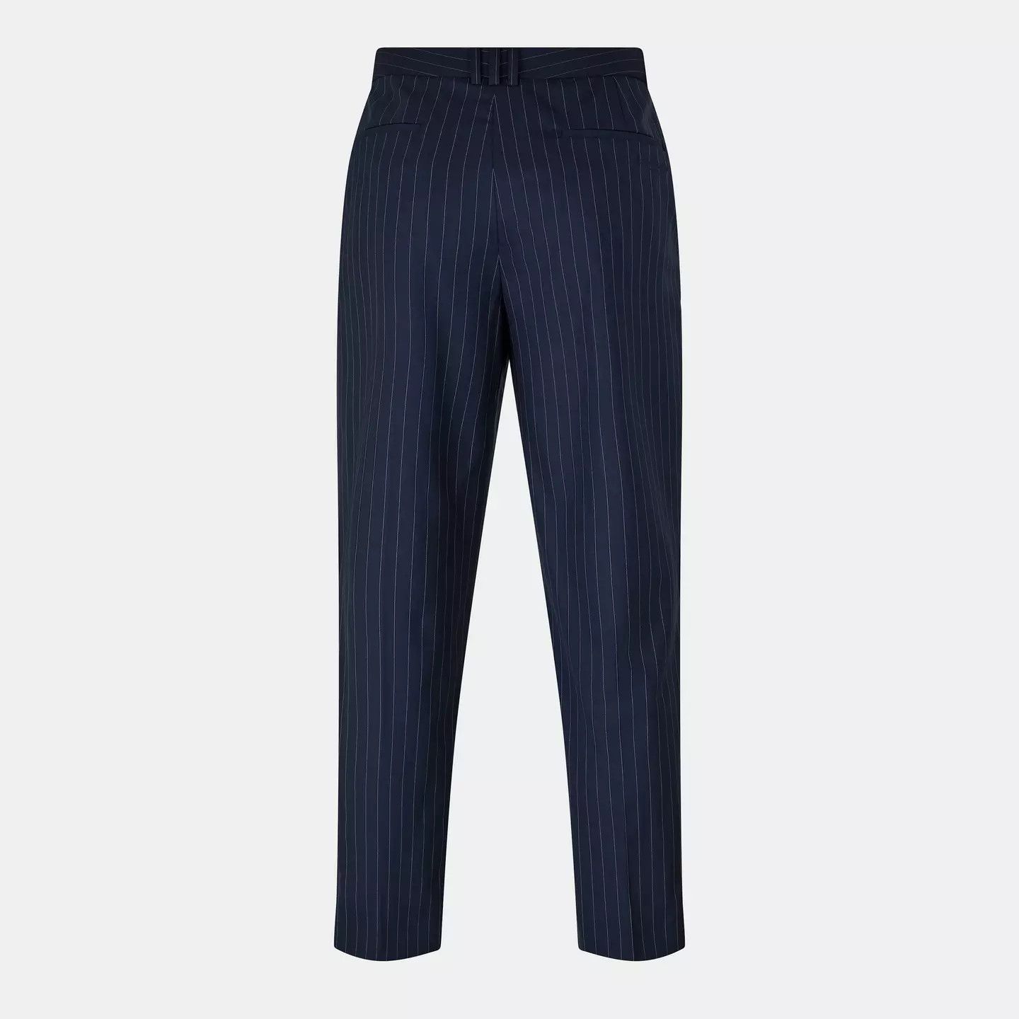 Balmain o1g2r1mq0426 Tailored Fit Straight Leg Trousers in Blue Size US 30 / EU 46 - 2 Thumbnail