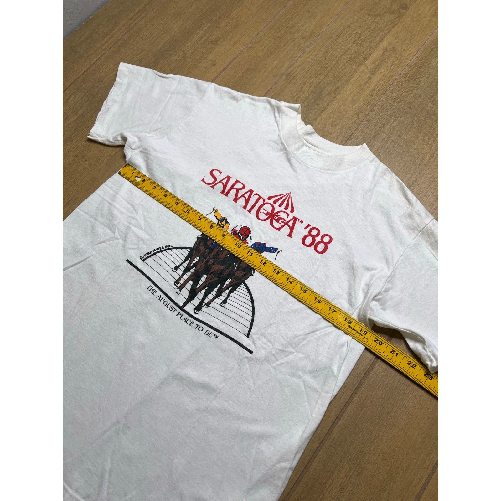 Vintage Vintage 80s Saratoga Race Course T-shirt Men Sz L Racing Size US L / EU 52-54 / 3 - 6 Thumbnail