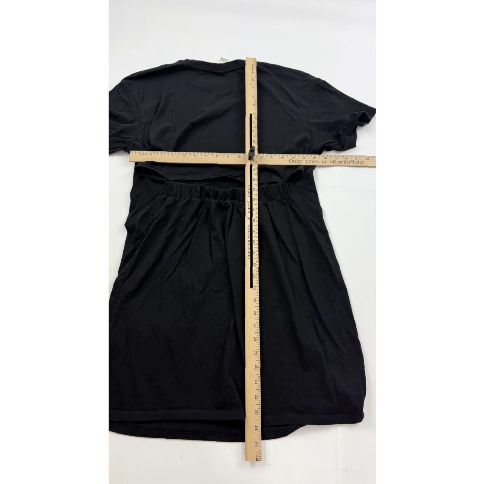 H&M H&M Shirt Dress Womens Medium Black Short Sleeve Stretch Casual Basic Tunic Size M / US 6-8 / IT 42-44 - 6 Thumbnail