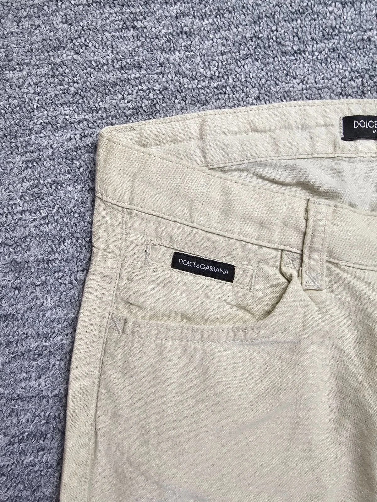 Dolce & Gabbana Dolce Gabbana Vintage Linen Pants Women W26 Beige Italy Size US 26 / EU 42 - 8 Thumbnail