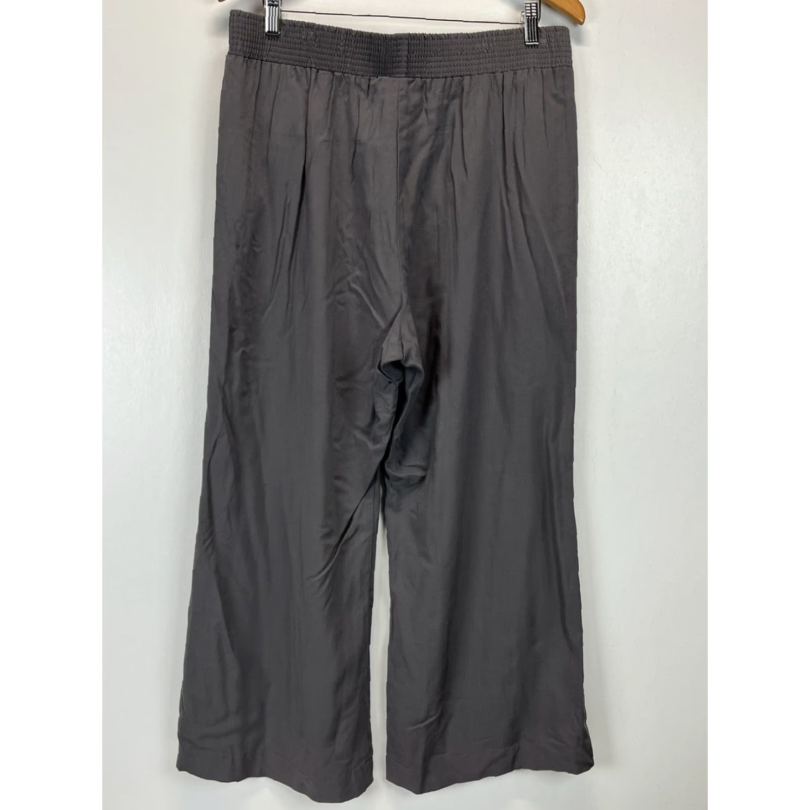 Soft Surroundings Soft Surroundings Women's Wide Leg Pants Petite Gray Elastic Waist Lagenlook Size Large Size 36" / US 14 / IT 50 - 2 Thumbnail