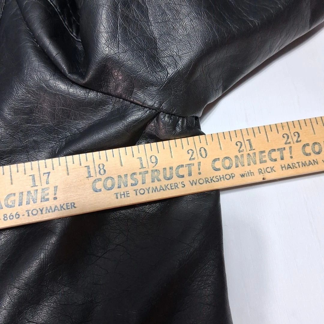 Other J2 By Jou Jou Black Faux Leather Cropped Bomber Jacket Size XL / US 12-14 / IT 48-50 - 9 Thumbnail