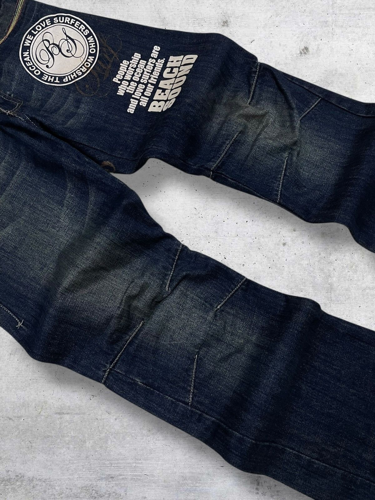 Japanese Brand VINTAGE BEACH SOUND 1990S JAPAN DESIGNER DAICOCK POEM JEANS Size US 30 / EU 46 - 5 Thumbnail