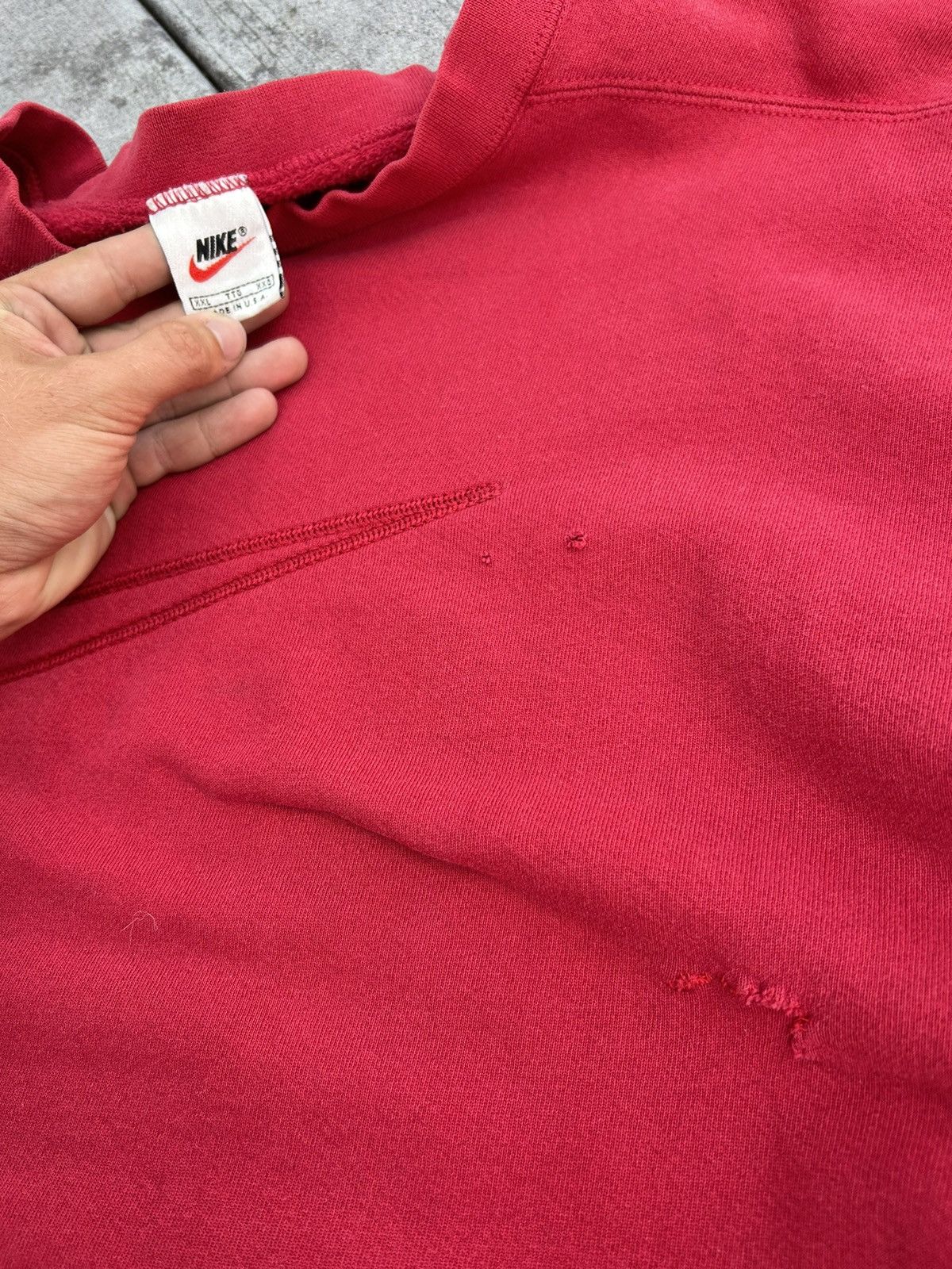 Nike × Vintage Vintage Nike red sweatshirt Size US L / EU 52-54 / 3 - 2 Thumbnail