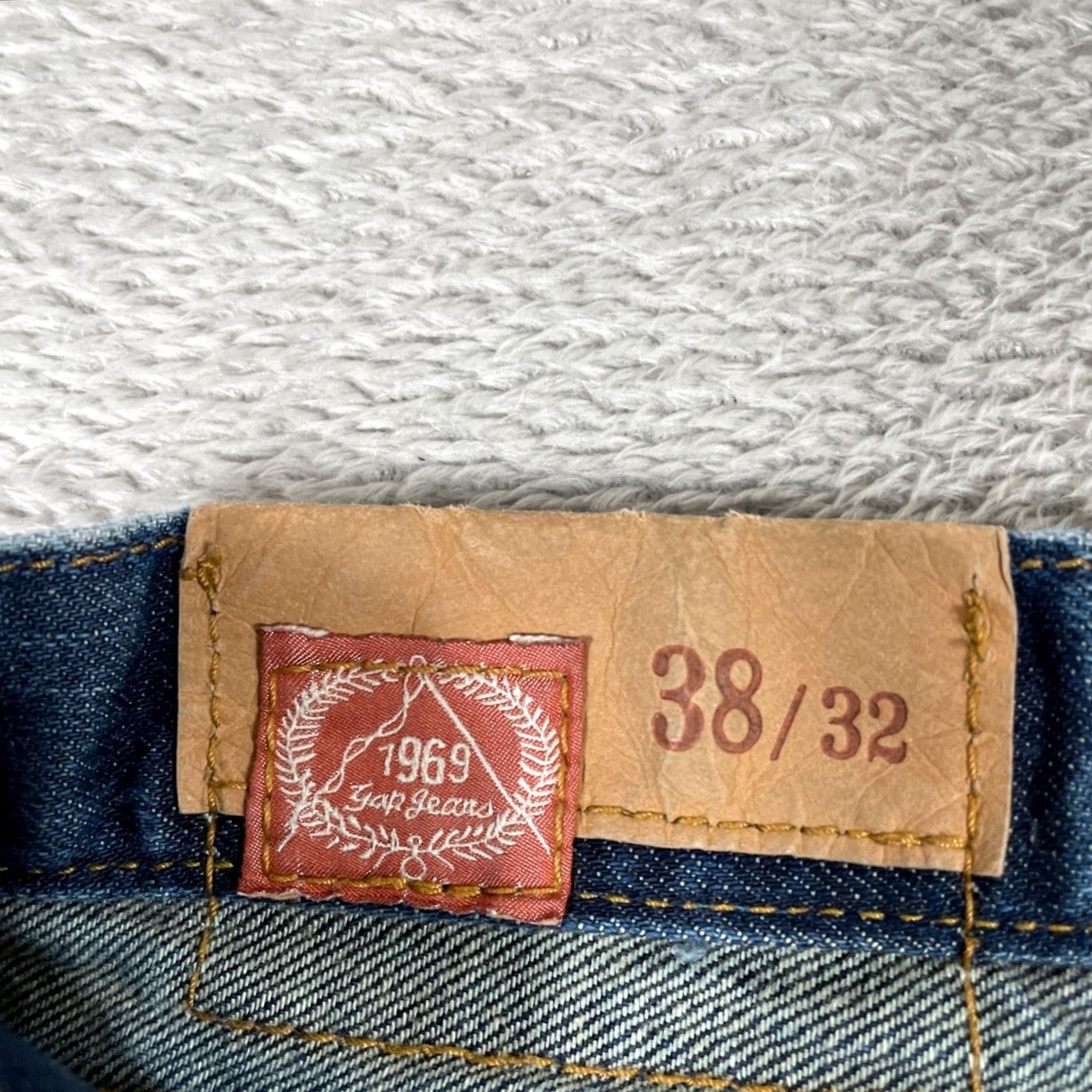 Gap Gap 1969 Low Rise Straight Jeans Men's 38x32 Dark Blue Wash Cotton Denim Size US 38 / EU 54 - 4 Thumbnail