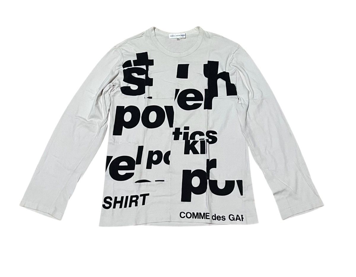 Comme des Garcons Vintage CDG SHIRT split logo longsleeve Size US L / EU 52-54 / 3 - 1 Thumbnail