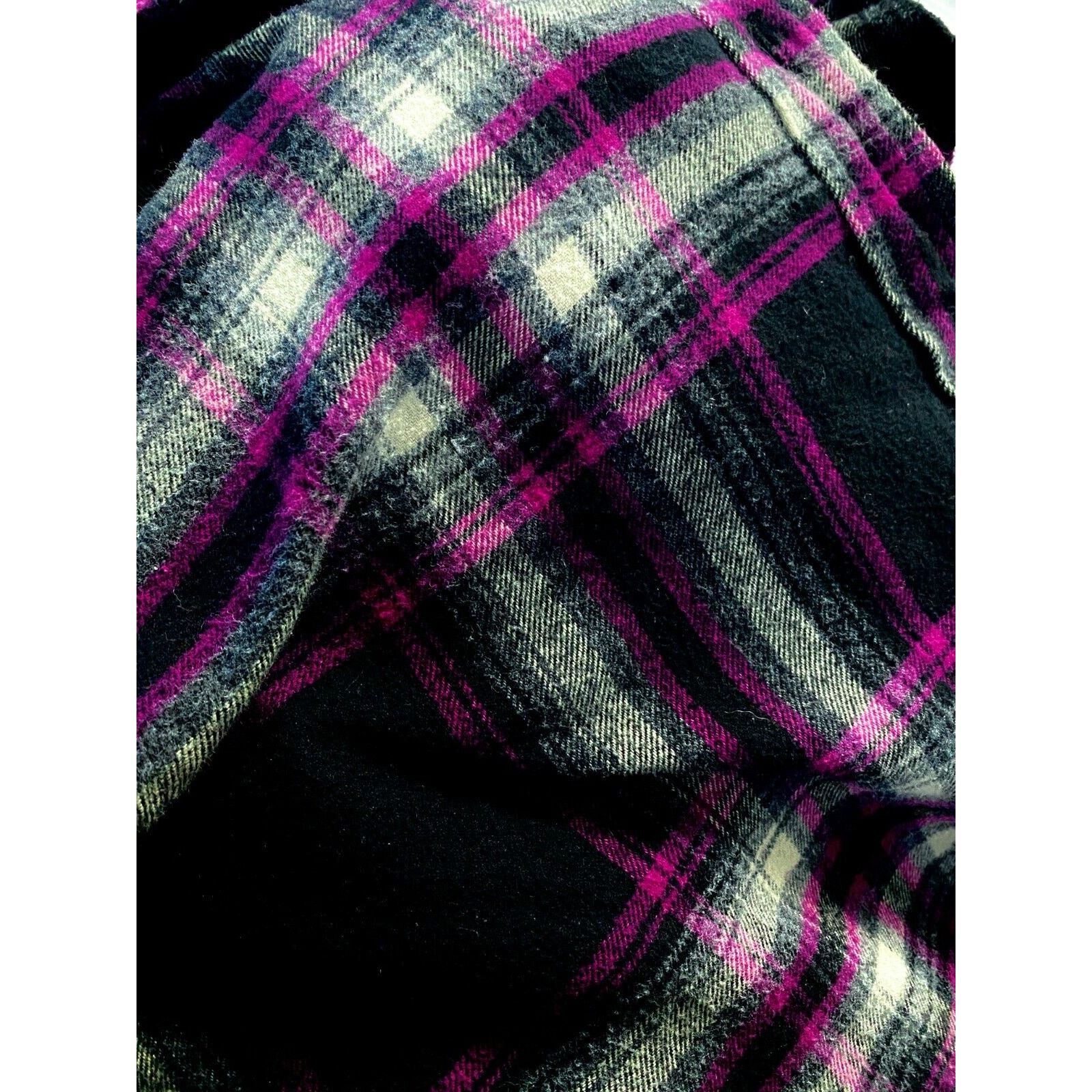 Other Soft Surroundings Magenta Plaid Button Embroidered Back M Size M / US 6-8 / IT 42-44 - 2 Thumbnail