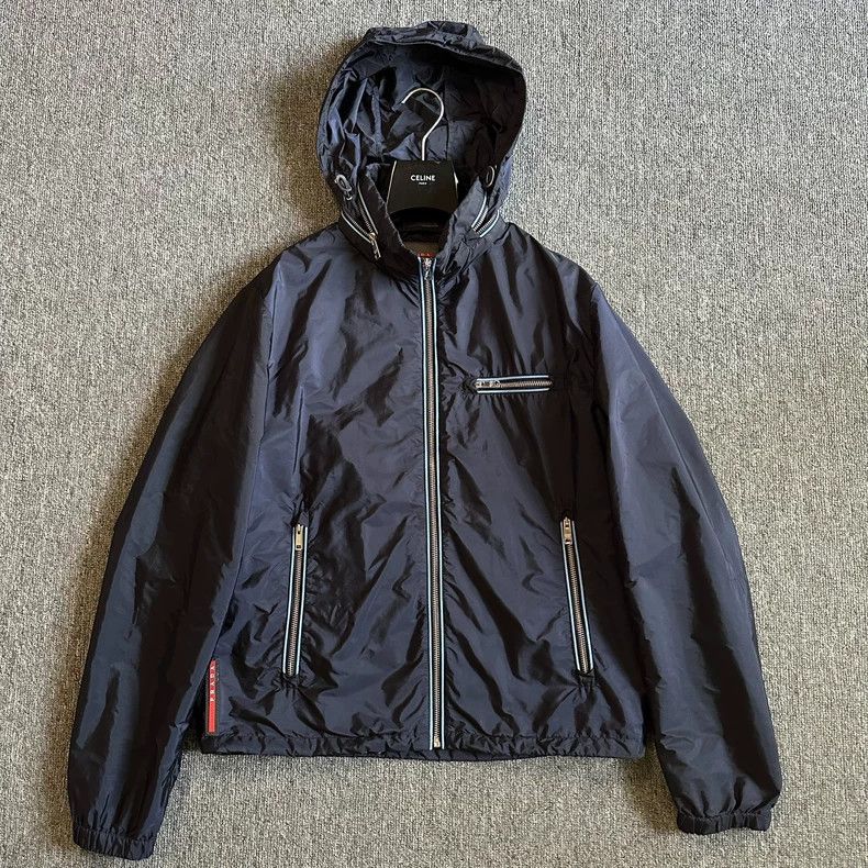 Prada Prada navy blue multi-zip nylon hooded jacket - dmc Size US M / EU 48-50 / 2 - 1 Thumbnail