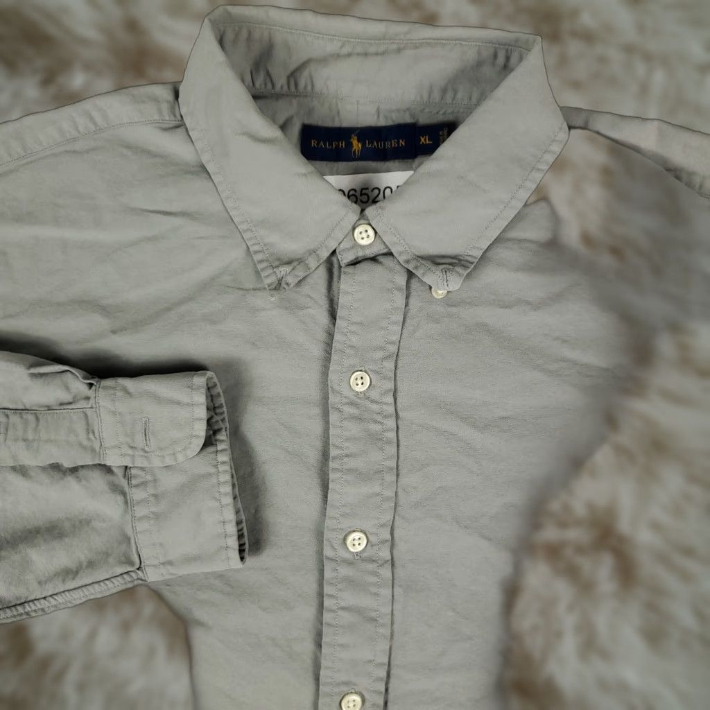 Ralph Lauren Ralph Lauren Shirt Mens XL Gray Pony Casual Button Up Long Sleeve Size US XL / EU 56 / 4 - 1 Thumbnail