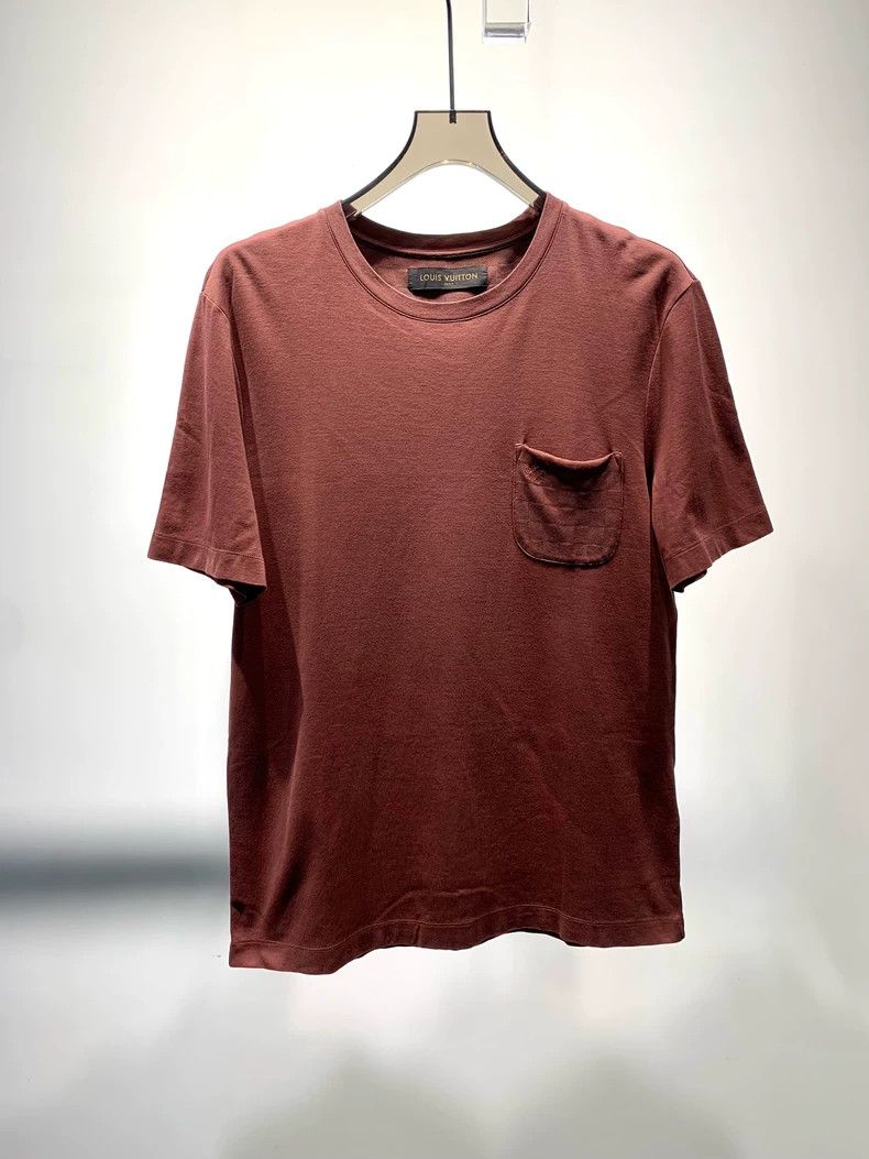 Louis Vuitton Louis Vuitton Burgundy Short Sleeve T-shirt - dmc Size US L / EU 52-54 / 3 - 1 Thumbnail