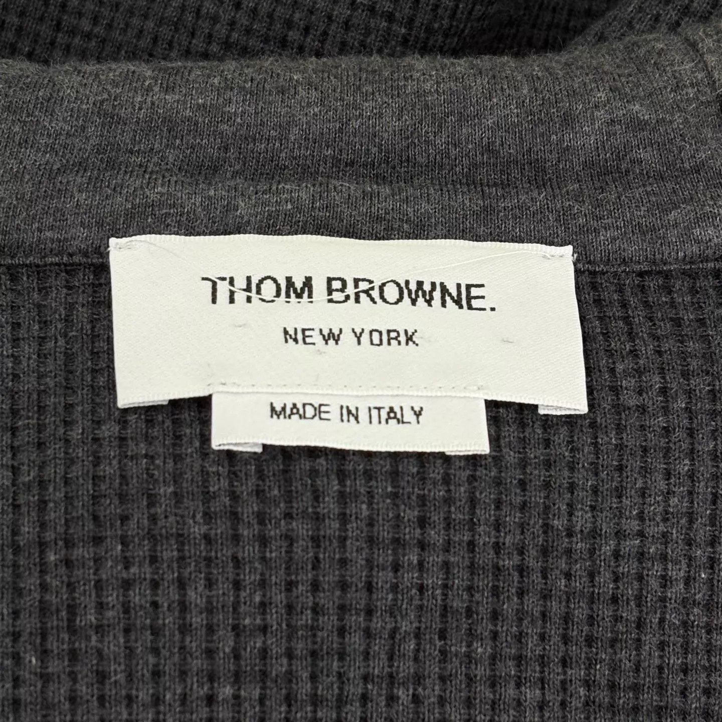 Thom Browne Thom Browne Black & Gray Waffle Zip Hoodie Size US XL / EU 56 / 4 - 3 Thumbnail