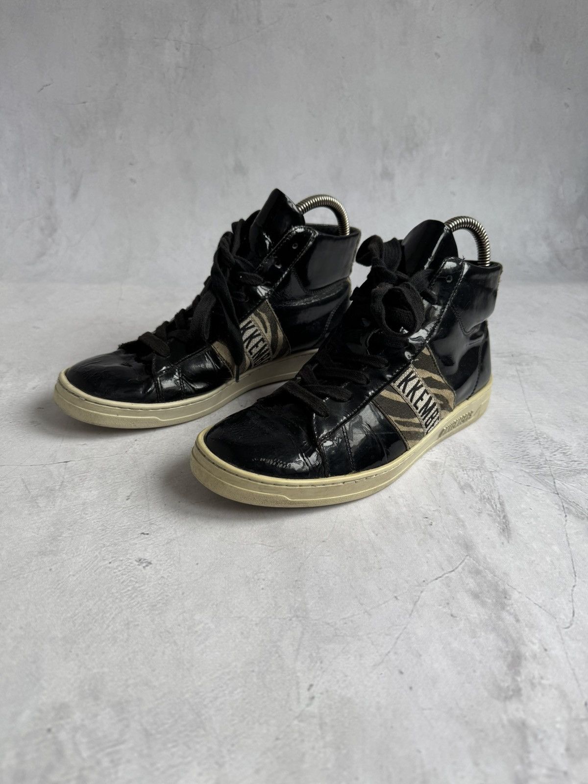 Bikkembergs High Top Sneakers Zebra Stripe