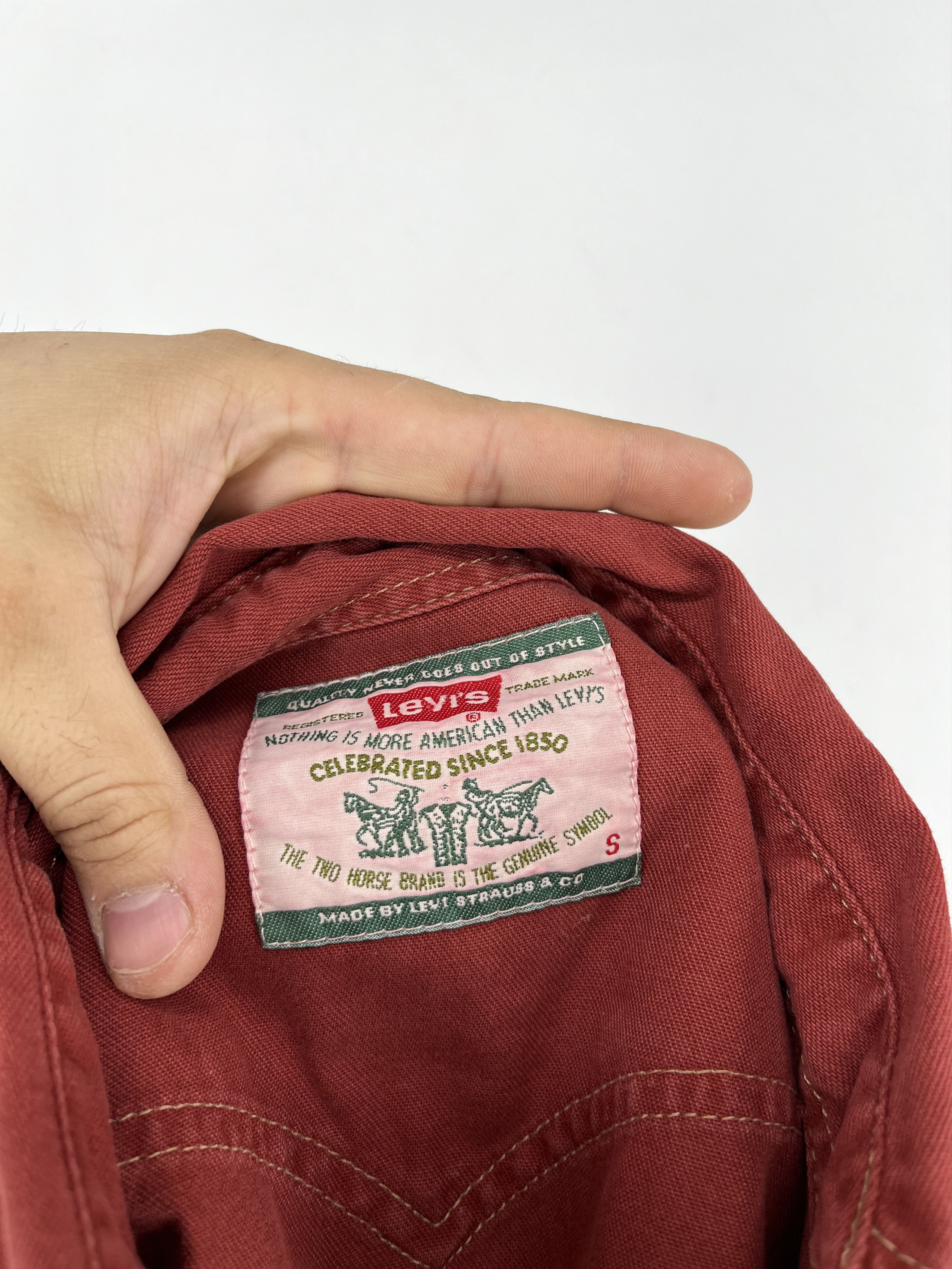 Levi's Vintage Clothing × Vintage Vintage 90s Levi’sLevi’s White Red Jacket Size US S / EU 44-46 / 1 - 11 Thumbnail