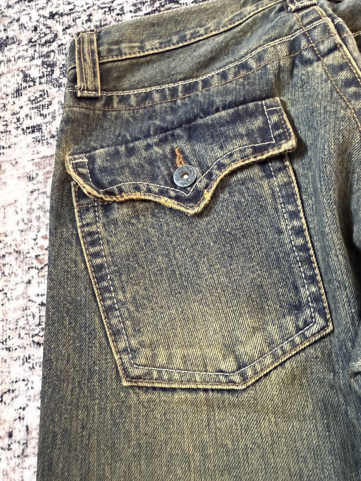 Hysteric Glamour Root Three Japan Mud Wash Distressed Studded Jeans Size US 29 - 19 Thumbnail