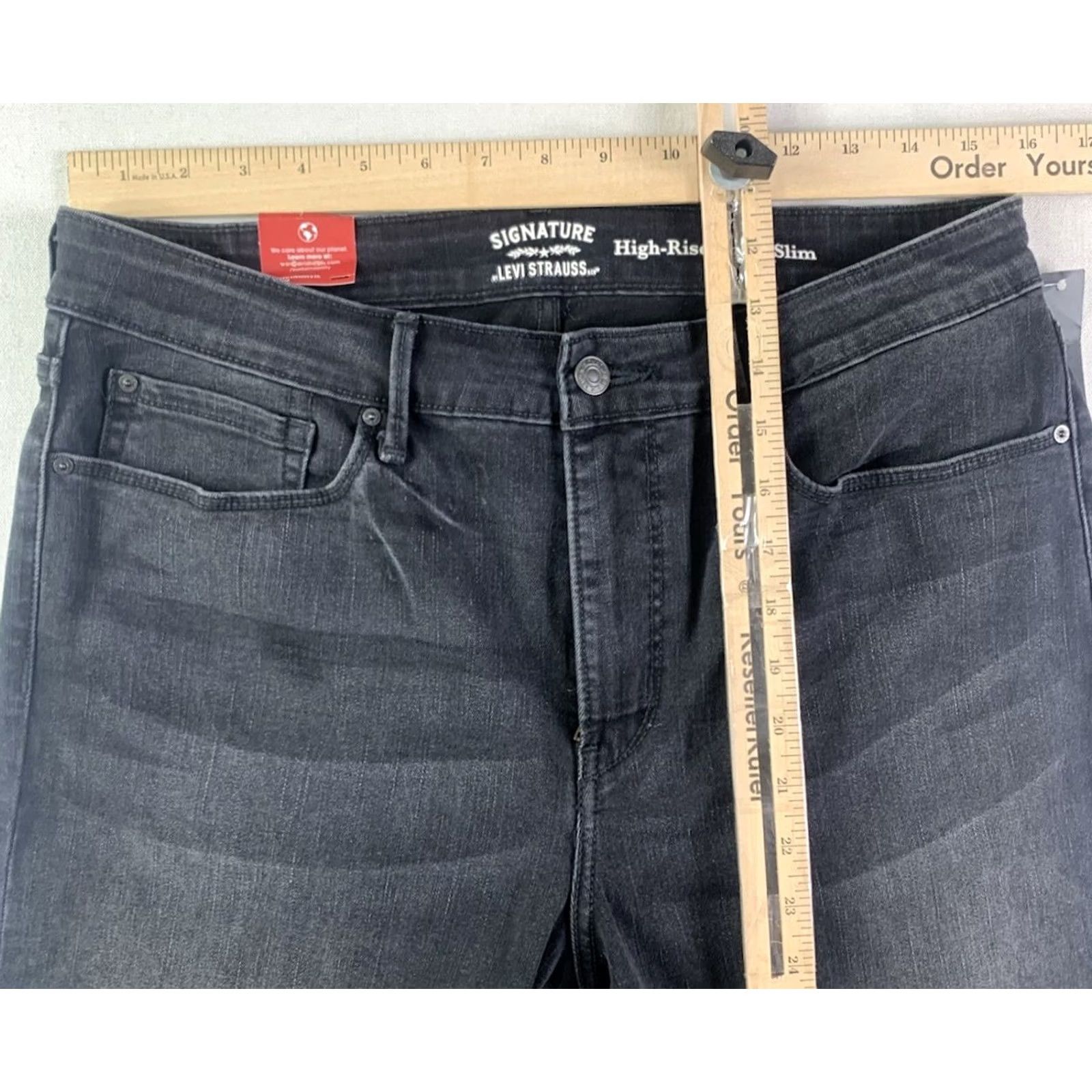 Levi's Levi's Women's Black High-Rise Straight Ankle Jeans Pants 16 Plus 32x25 NWT Size 38" / US 16 / IT 52 - 6 Thumbnail