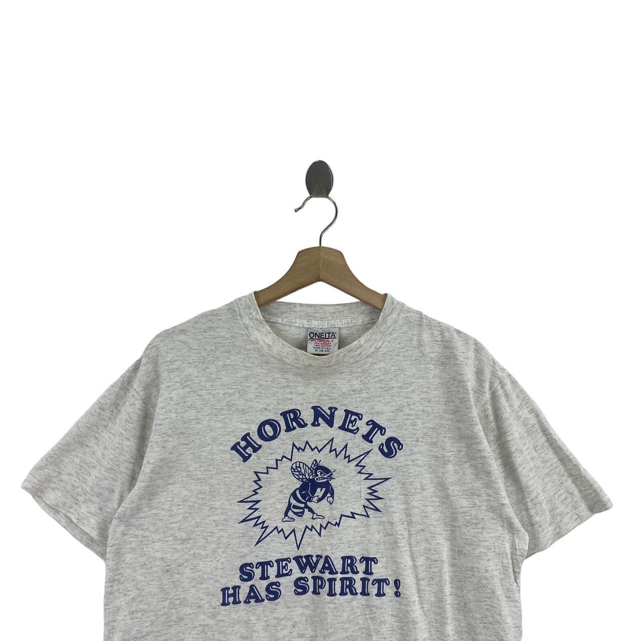 NBA Vintage 90’ NBA HORNETS CHARLOTTE Stewart Spirit Tee Shirt Size US M / EU 48-50 / 2 - 3 Thumbnail