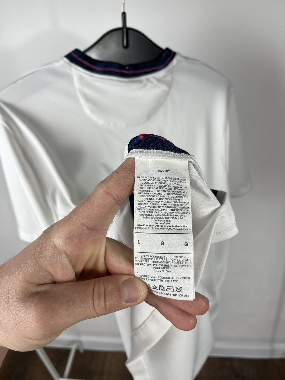 Nike Nike England Dri Fit Home Soccer Jersey White Shirt Size L Size US L / EU 52-54 / 3 - 14 Thumbnail