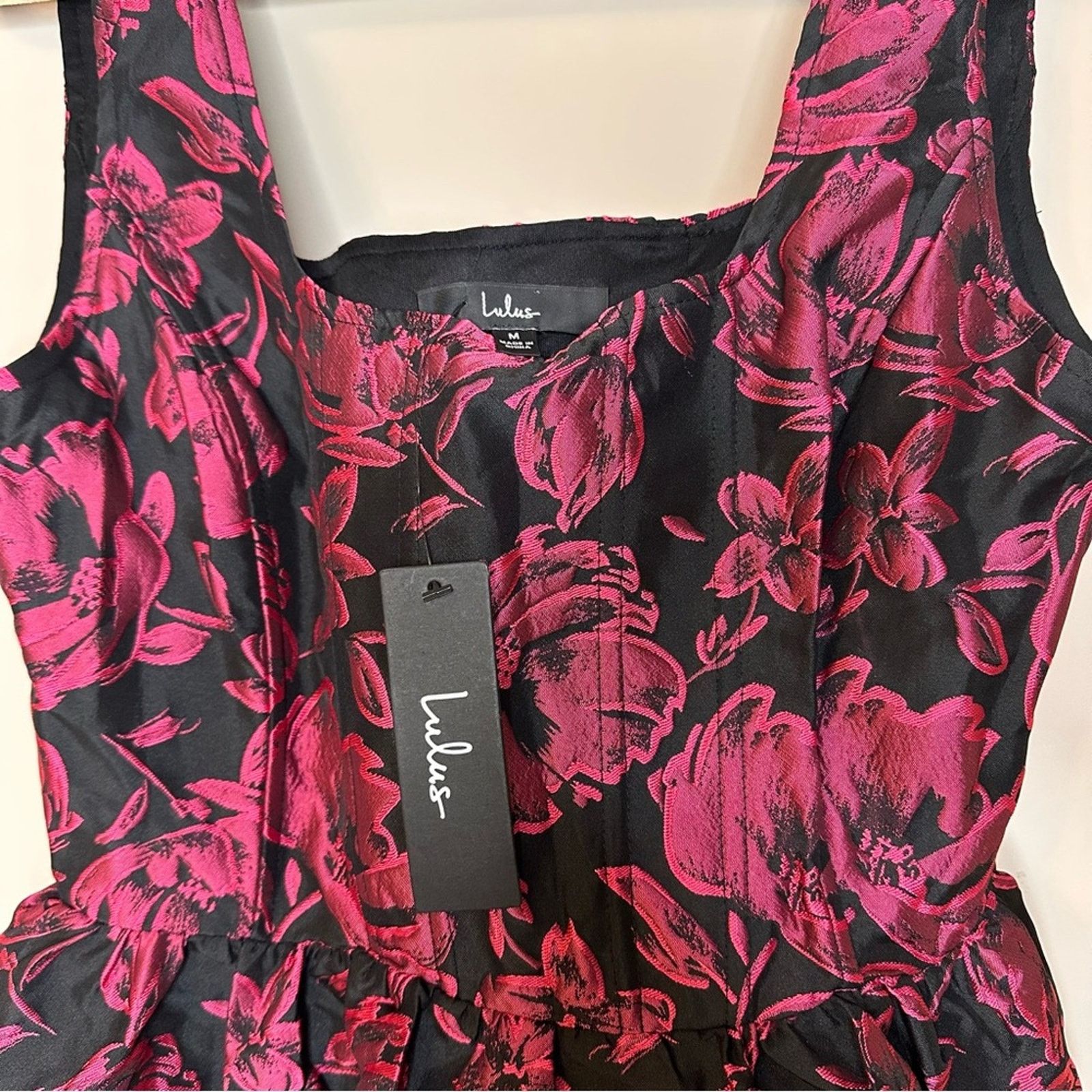Other Lulus Black Floral Jacquard Corset Mini Dress NWT Medium Size M / US 6-8 / IT 42-44 - 9 Thumbnail