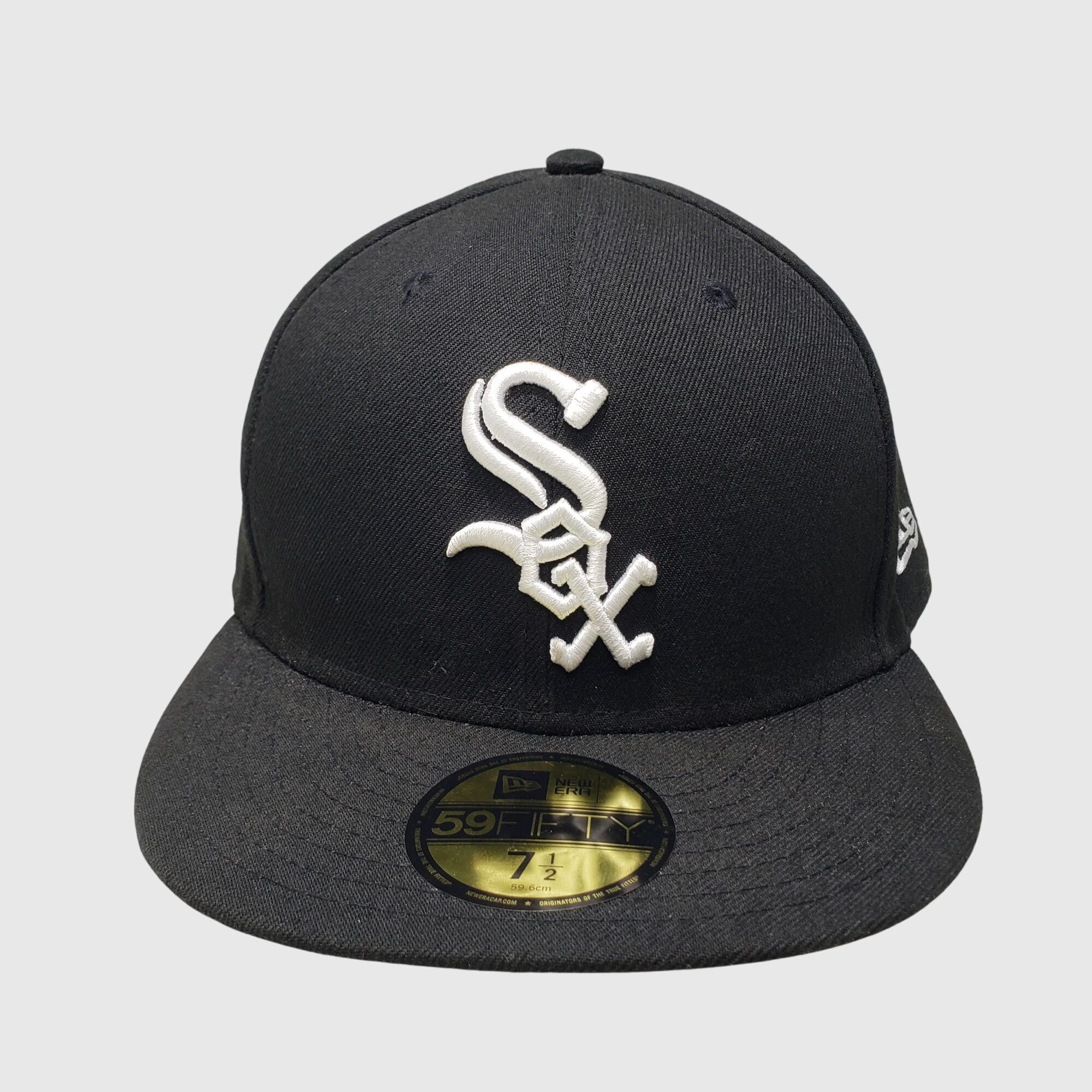 New Era New Era 59FIFTY Chicago White Sox Hat 7 1/2 Black Fitted Cap Size ONE SIZE - 1 Thumbnail