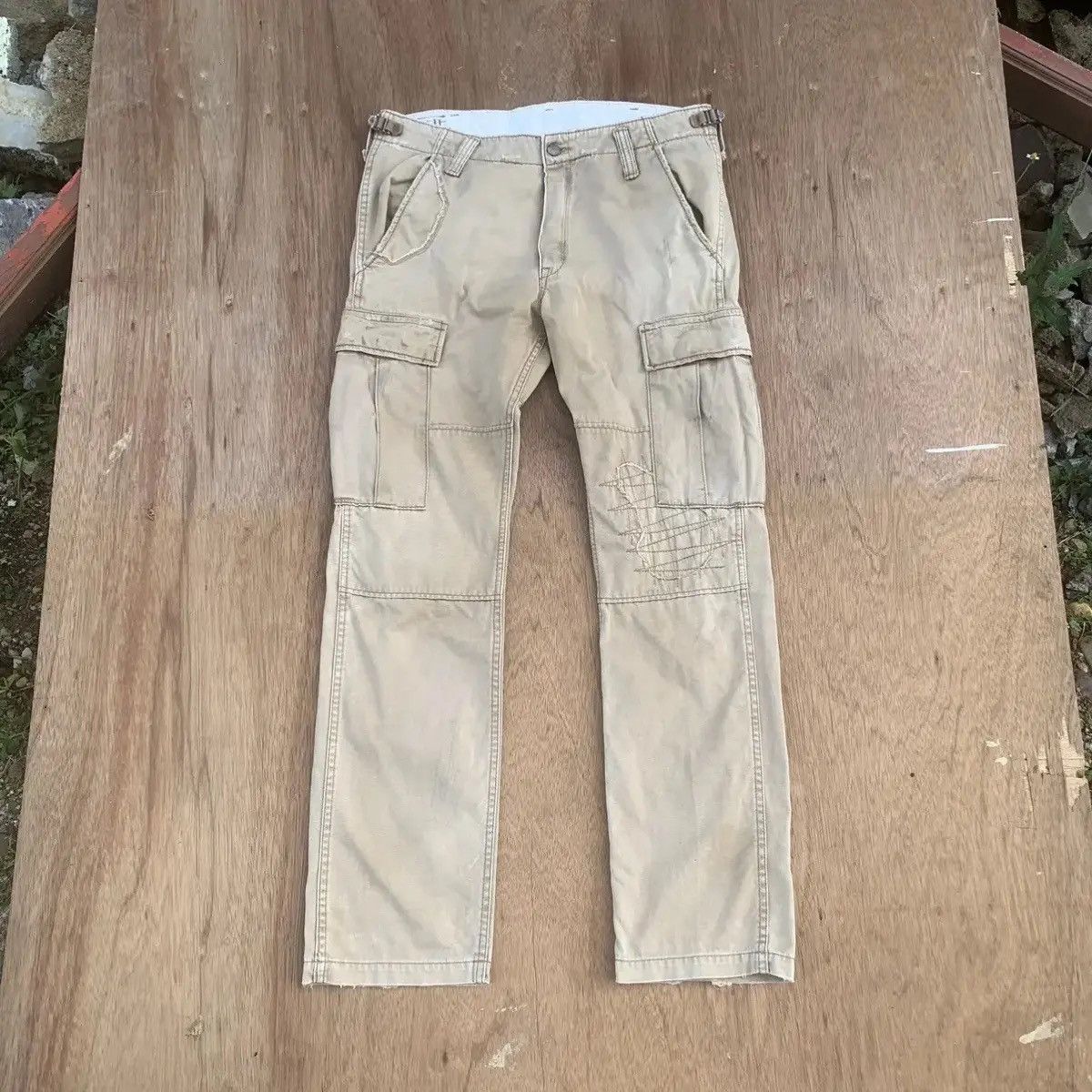 Vintage RUSTY DIRTY ‼️ VINTAGE BIG JOHN TROUSERS FADED COMBAT CARGO Size US 34 / EU 50 - 1 Thumbnail