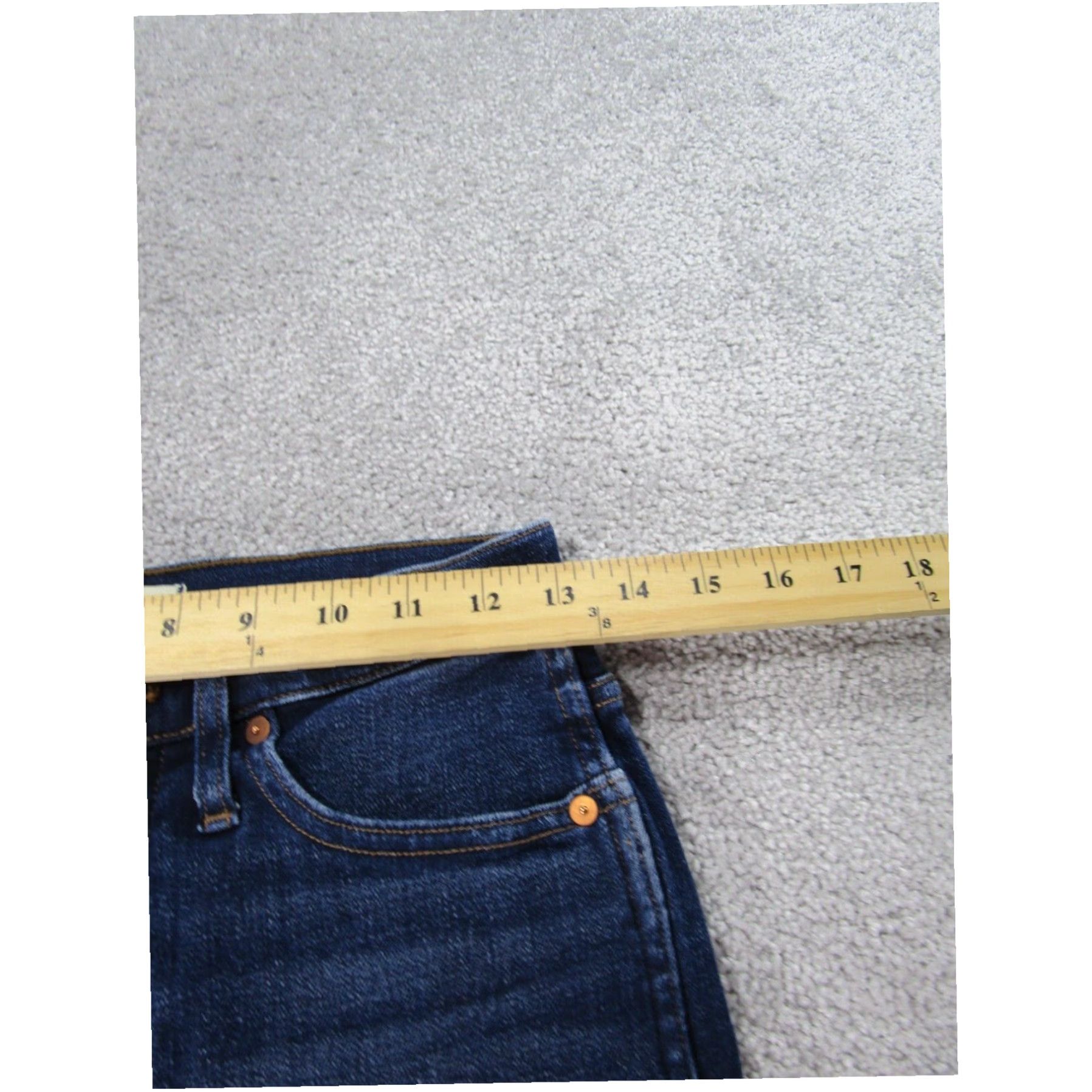 Madewell Womens Madewell Mid Rise 24 Skinny Dark Wash XL Extra Large Denim Jeans Size 42" / US 20 - 7 Thumbnail
