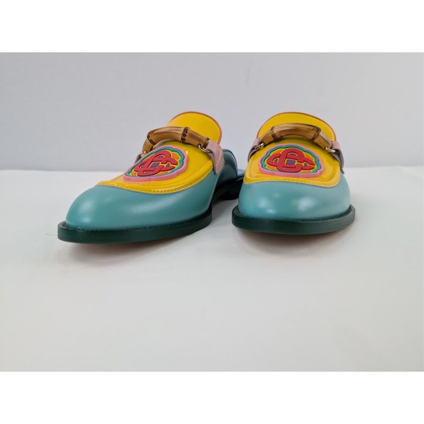 Casablanca o1rshd1 Leather Memphis Mule Slipper Sandal in Mint / Yellow Size US 11 / EU 44 - 6 Thumbnail