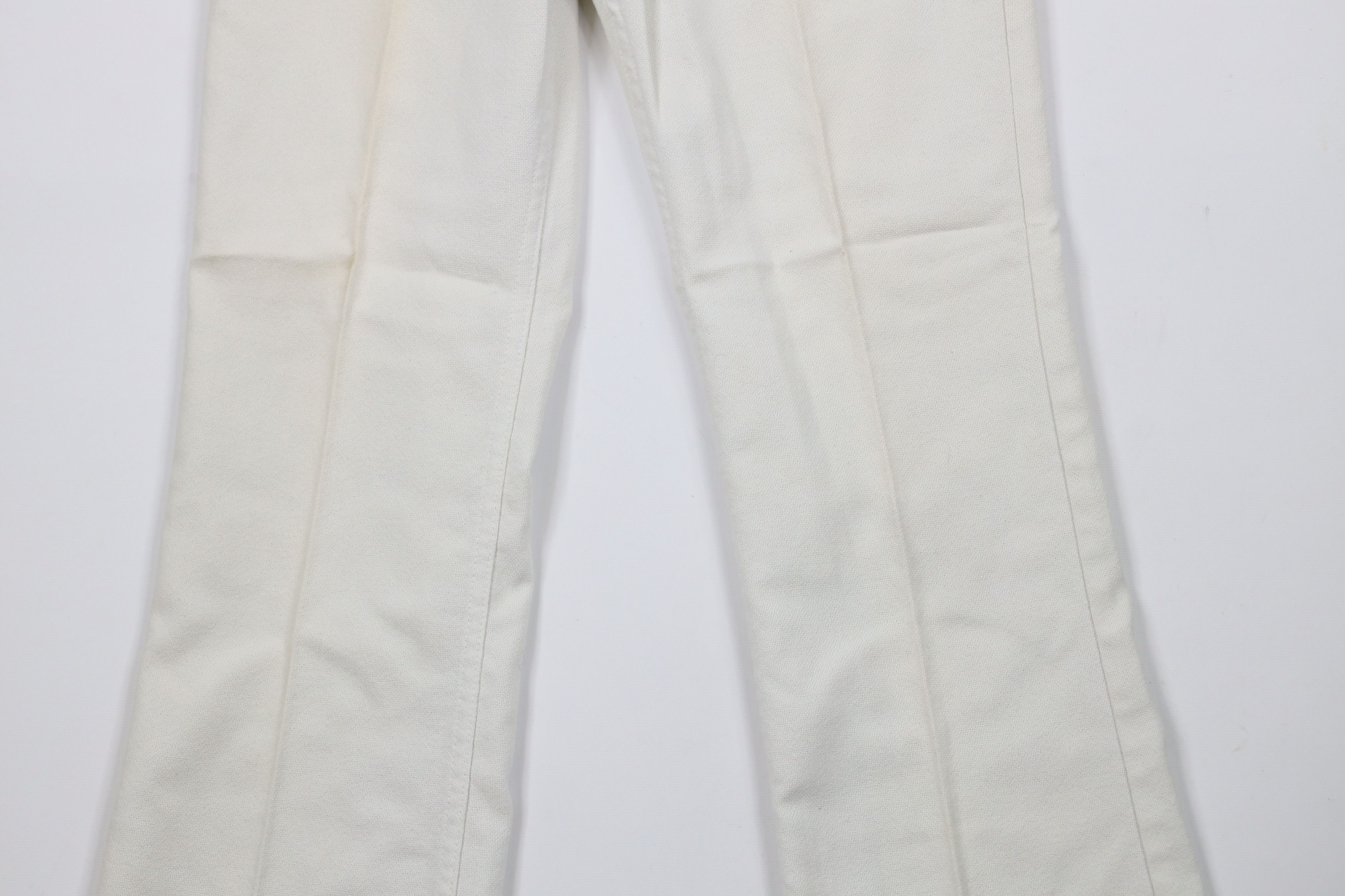 Levi's × Vintage Vintage 70s Levis Knit Wide Leg Bell Bottoms Pants White USA Size 28" / US 6 / IT 42 - 3 Thumbnail