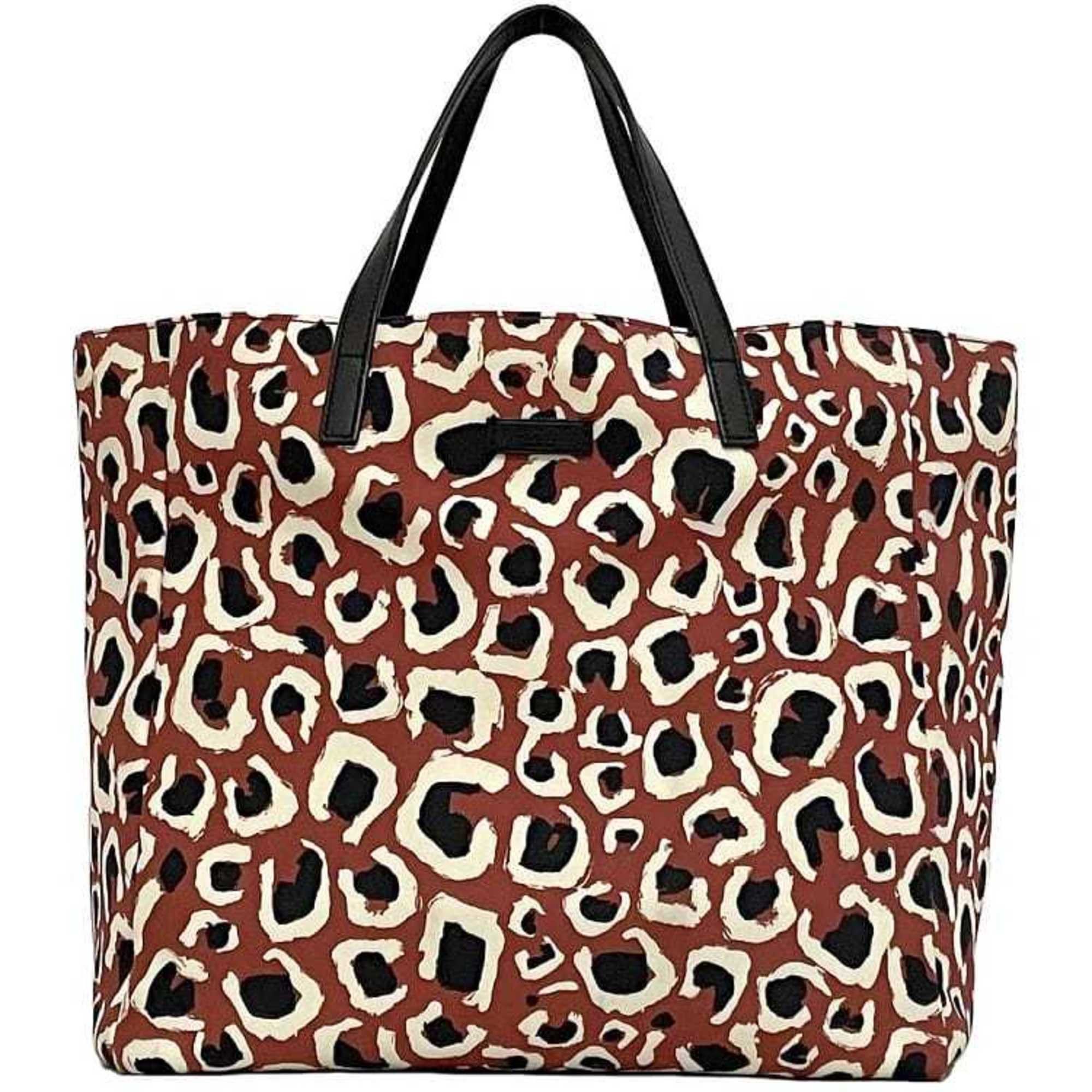 Gucci Gucci Tote Bag ec-23256 Red Black Leopard 282439 Canvas Leather 520981 GUCCI Print Handbag Men's Women's Animal Size ONE SIZE - 1 Thumbnail