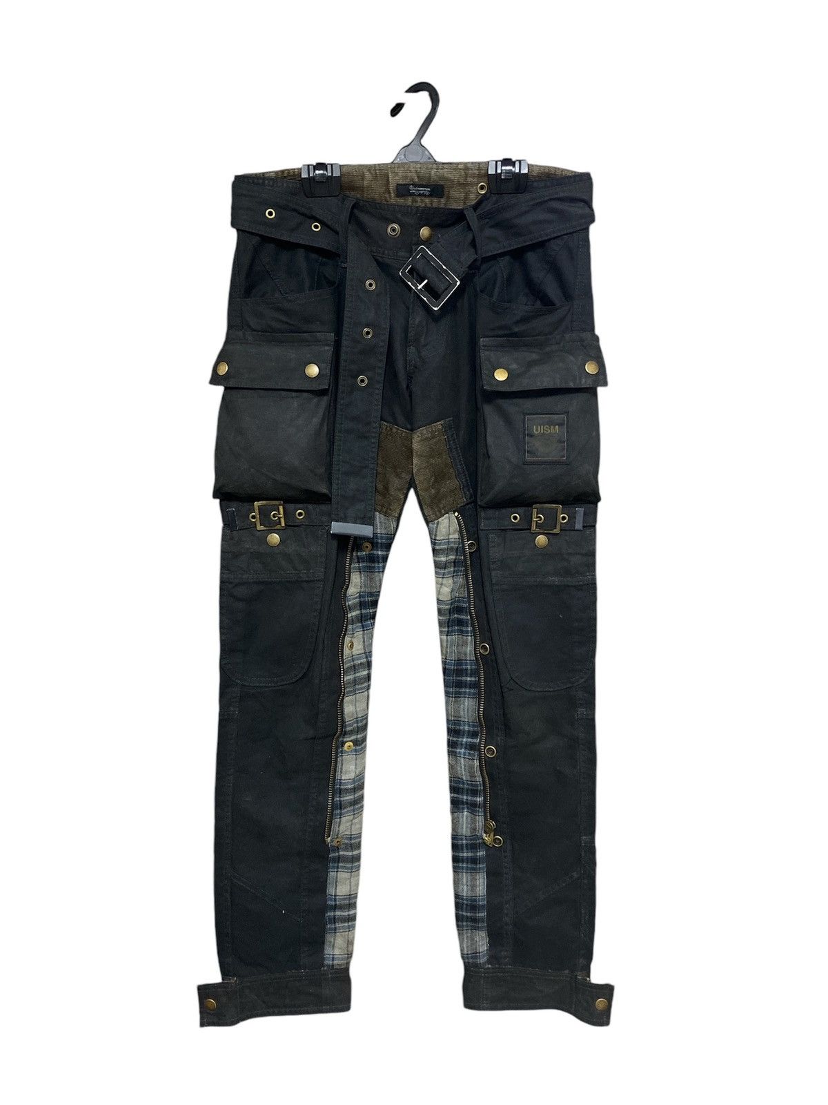 国内で当店のみ 99CLUB - Oil Wax Faux Leather Cargo Pants Oil Wax Faux Leather Cargo Pants - BCAESAR