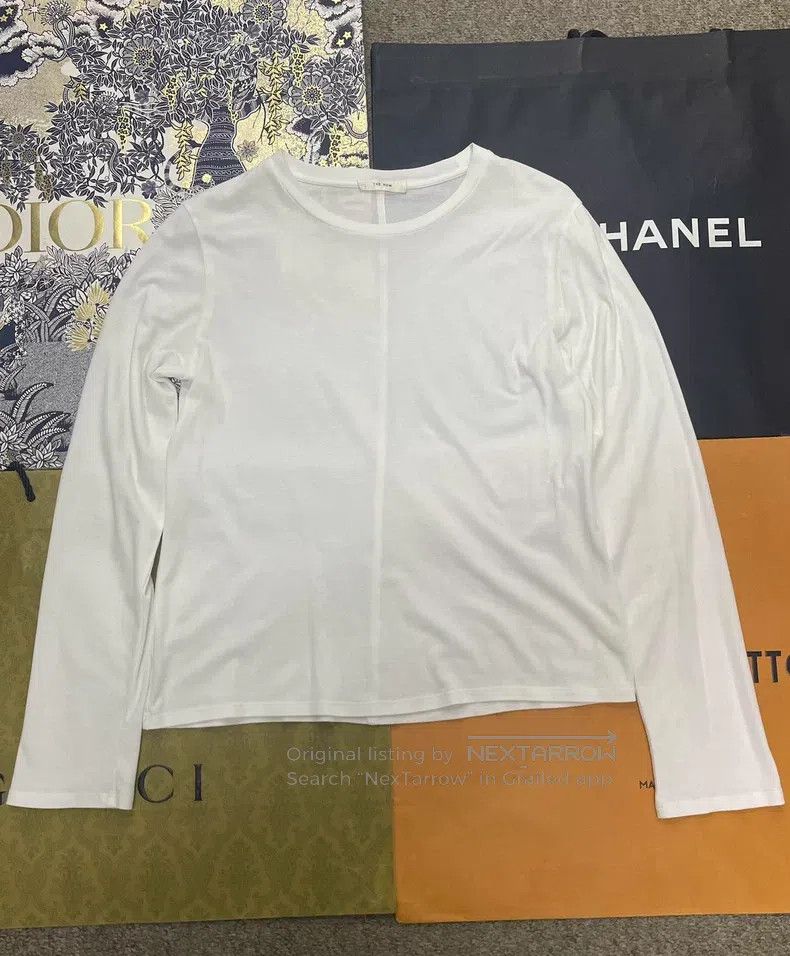 The Row The Row White Long Sleeve Top Size XS / US 0-2 / IT 36-38 - 1 Thumbnail