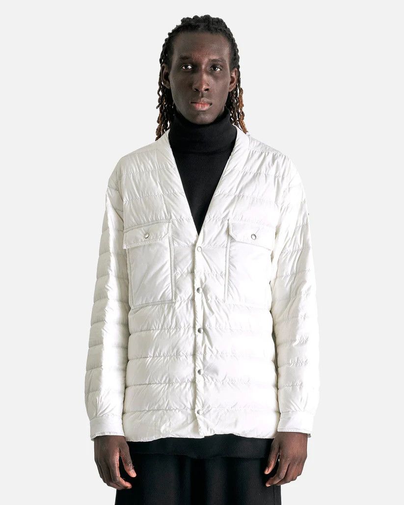 Rick Owens o1s1v1r1oon0825 Moncler Outershirt in Milk/White Size US M / EU 48-50 / 2 - 1 Thumbnail