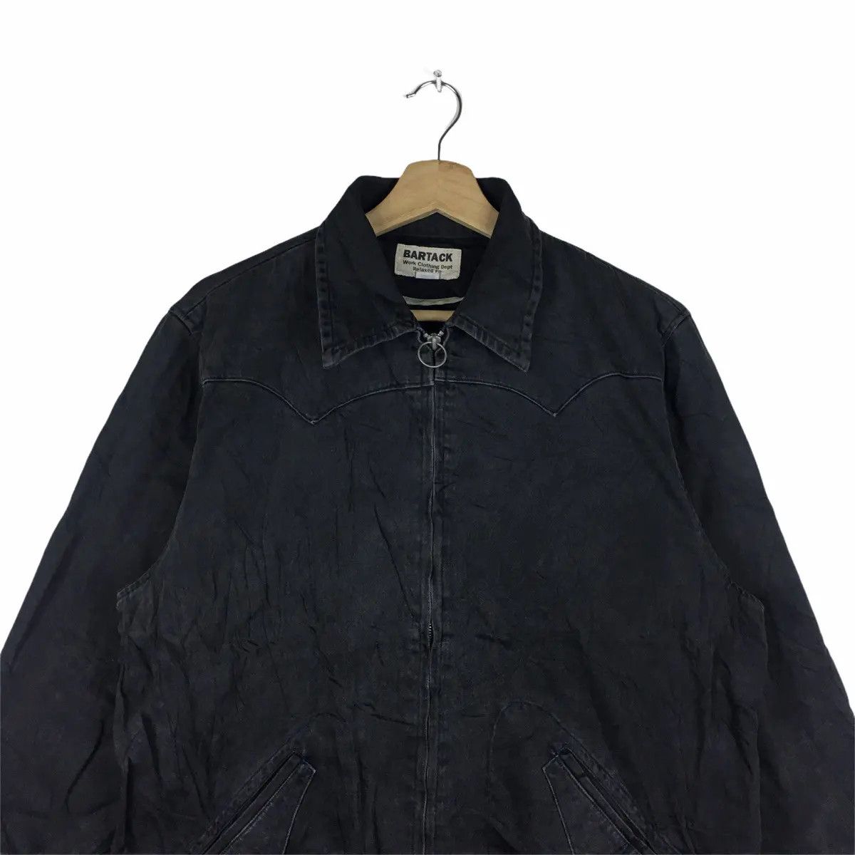 Designer × Japanese Brand Vtg BARTACK JAPAN DESIGNER Denim Jeans Jacket Parka Trench Size US M / EU 48-50 / 2 - 3 Thumbnail